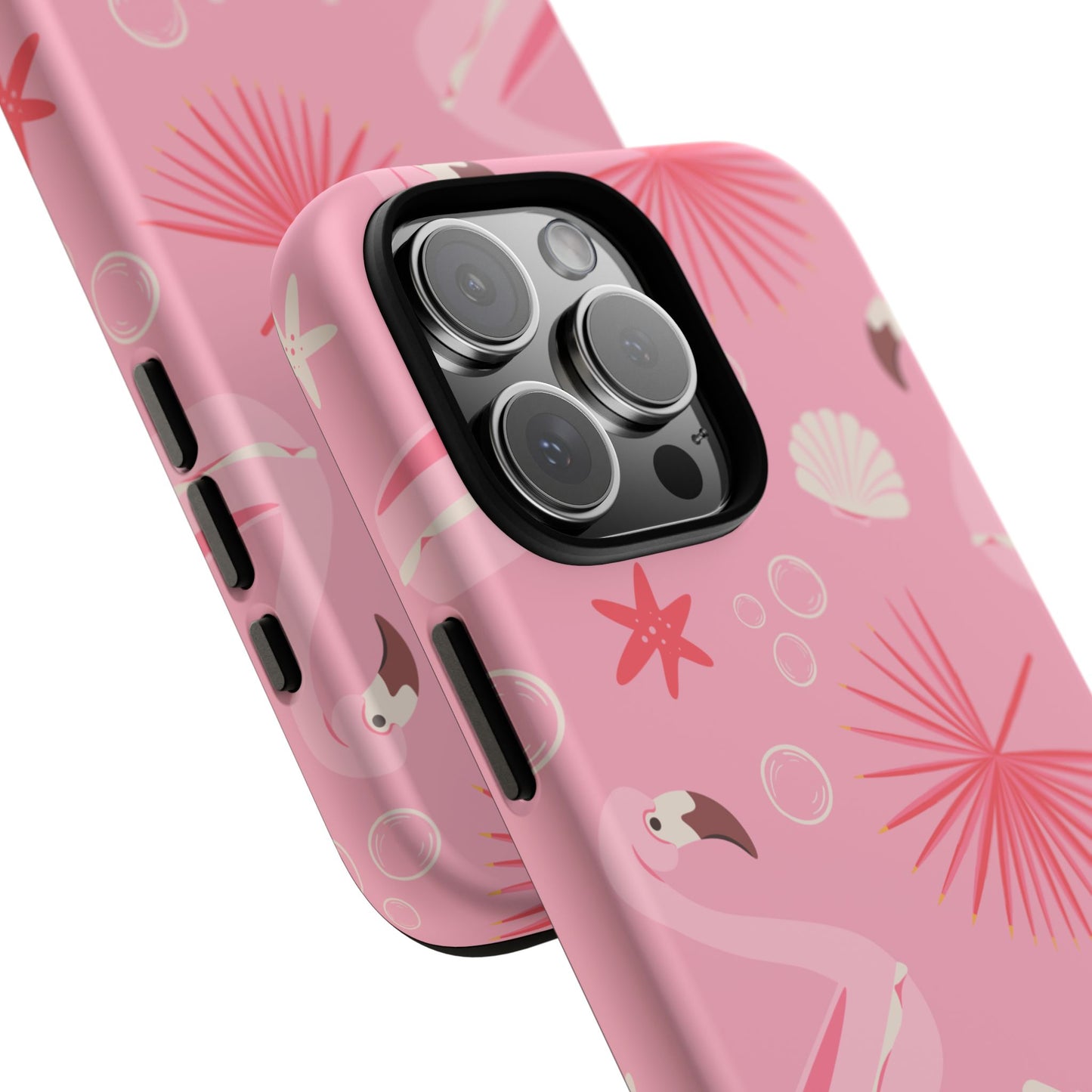 Tough Cases: Tropical Flamingo Phone Case for Summer Vibes