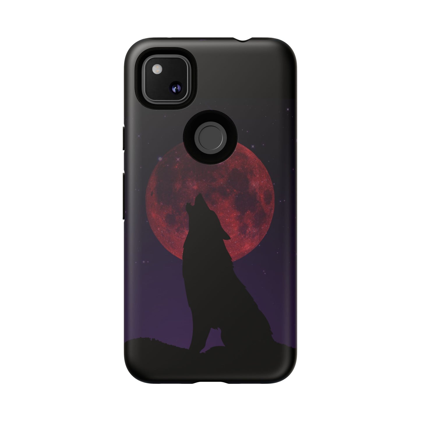 Wolf Howling at Blood Moon Phone Case - Tough & Stylish Protector