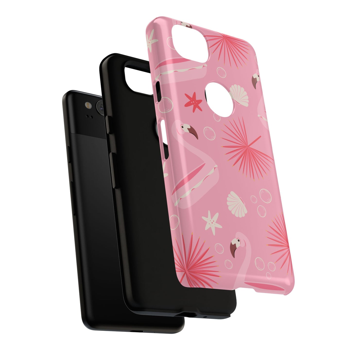 Tough Cases: Tropical Flamingo Phone Case for Summer Vibes