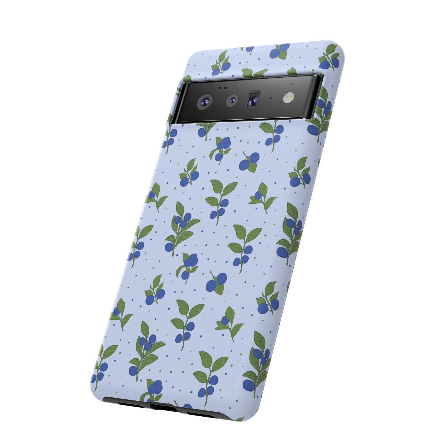 Floral Tough Phone Case - Blueberry Blossom Design