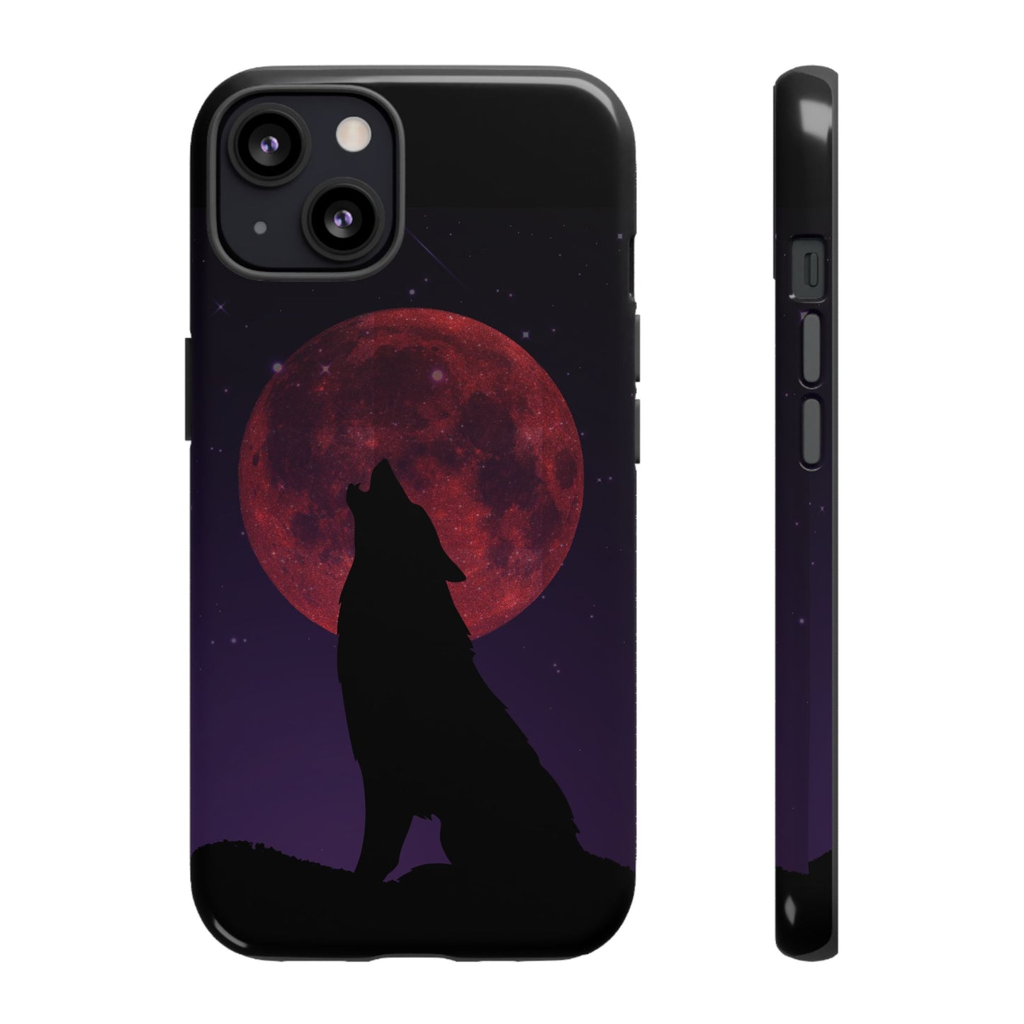 Wolf Howling at Blood Moon Phone Case - Tough & Stylish Protector
