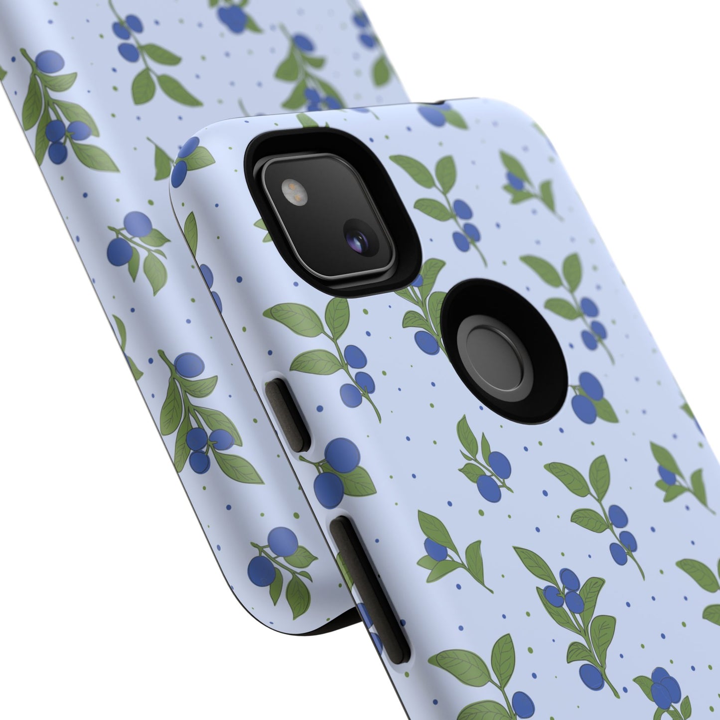 Floral Tough Phone Case - Blueberry Blossom Design