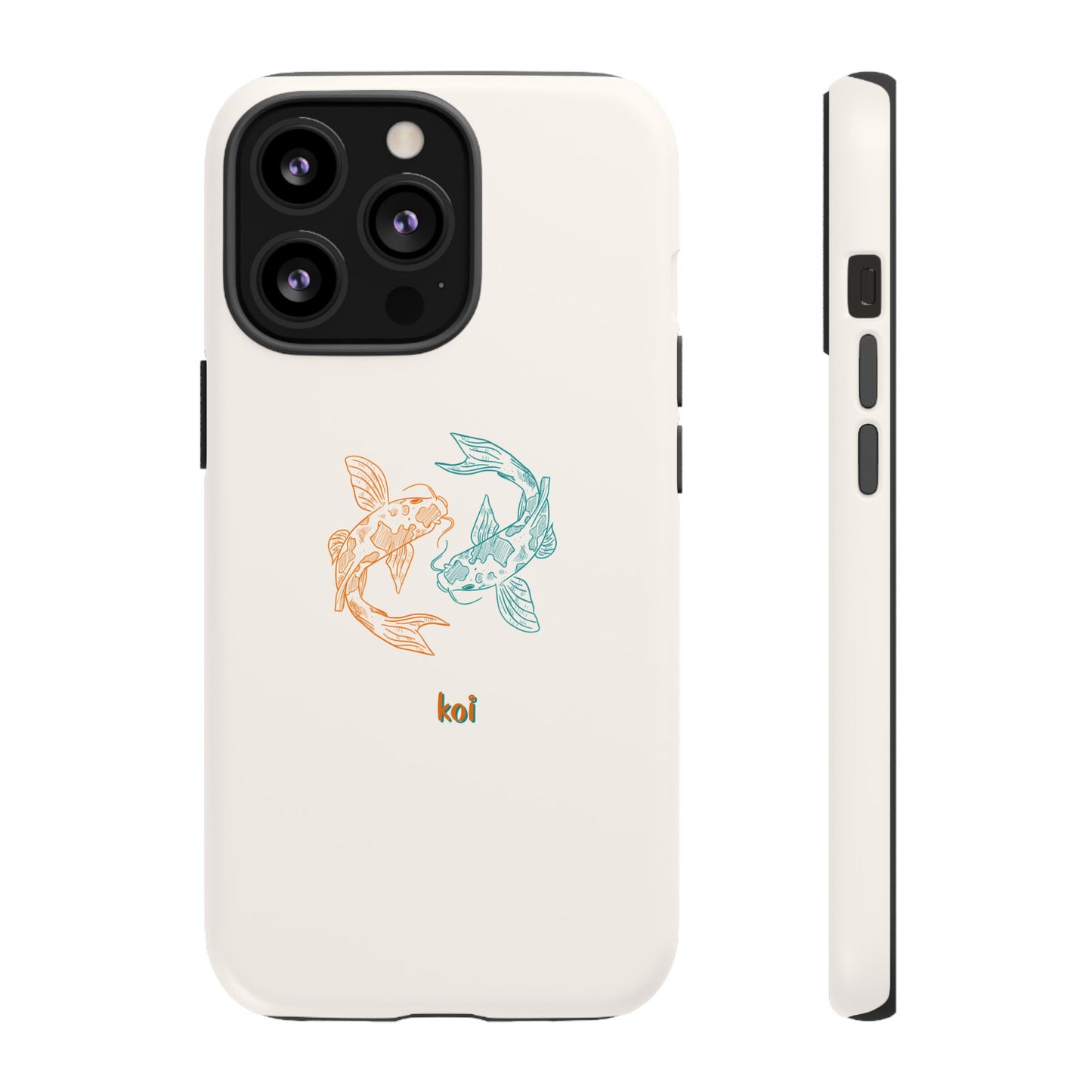 Koi Fish Tough Phone Case - Stylish & Durable Design for Aqua Lovers