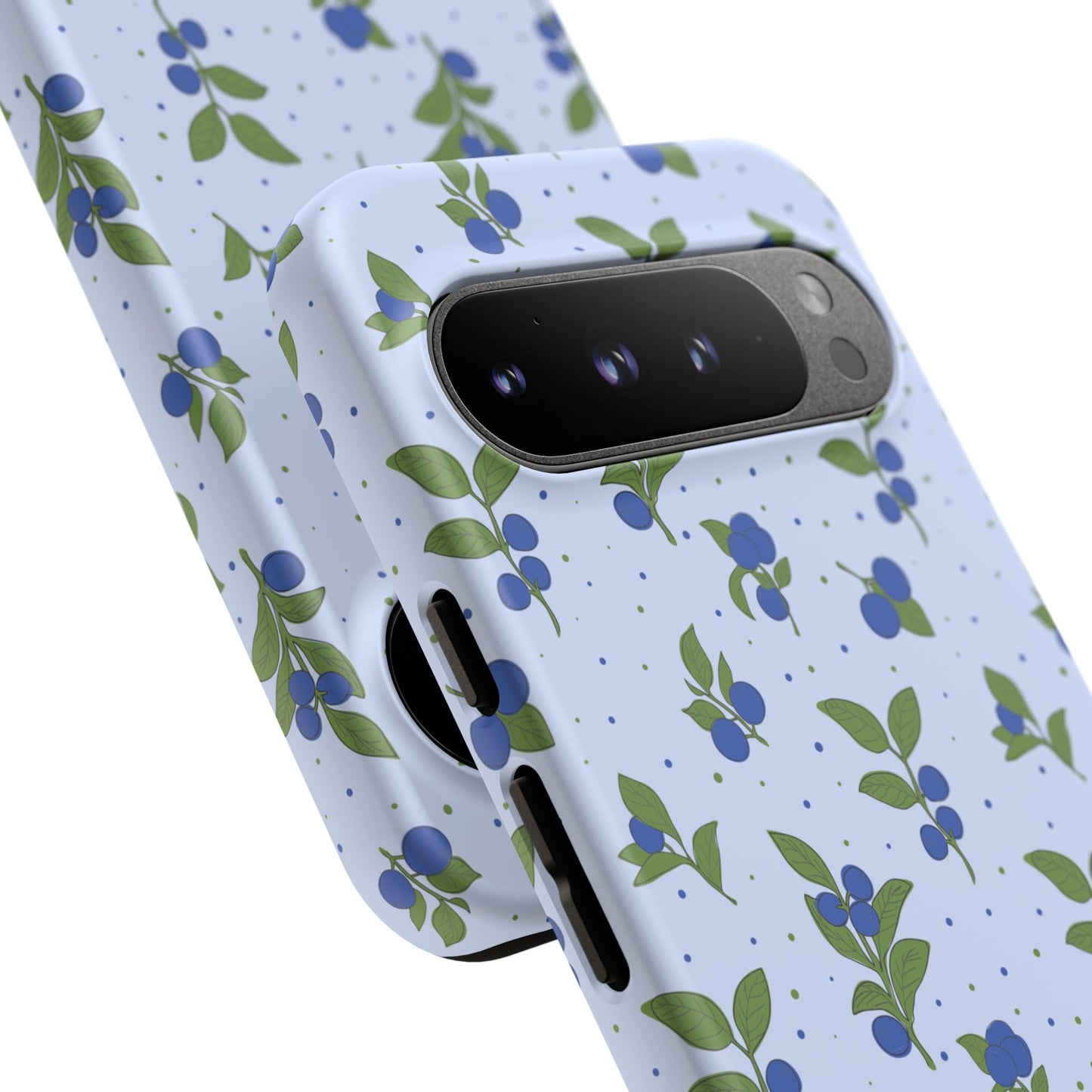Floral Tough Phone Case - Blueberry Blossom Design