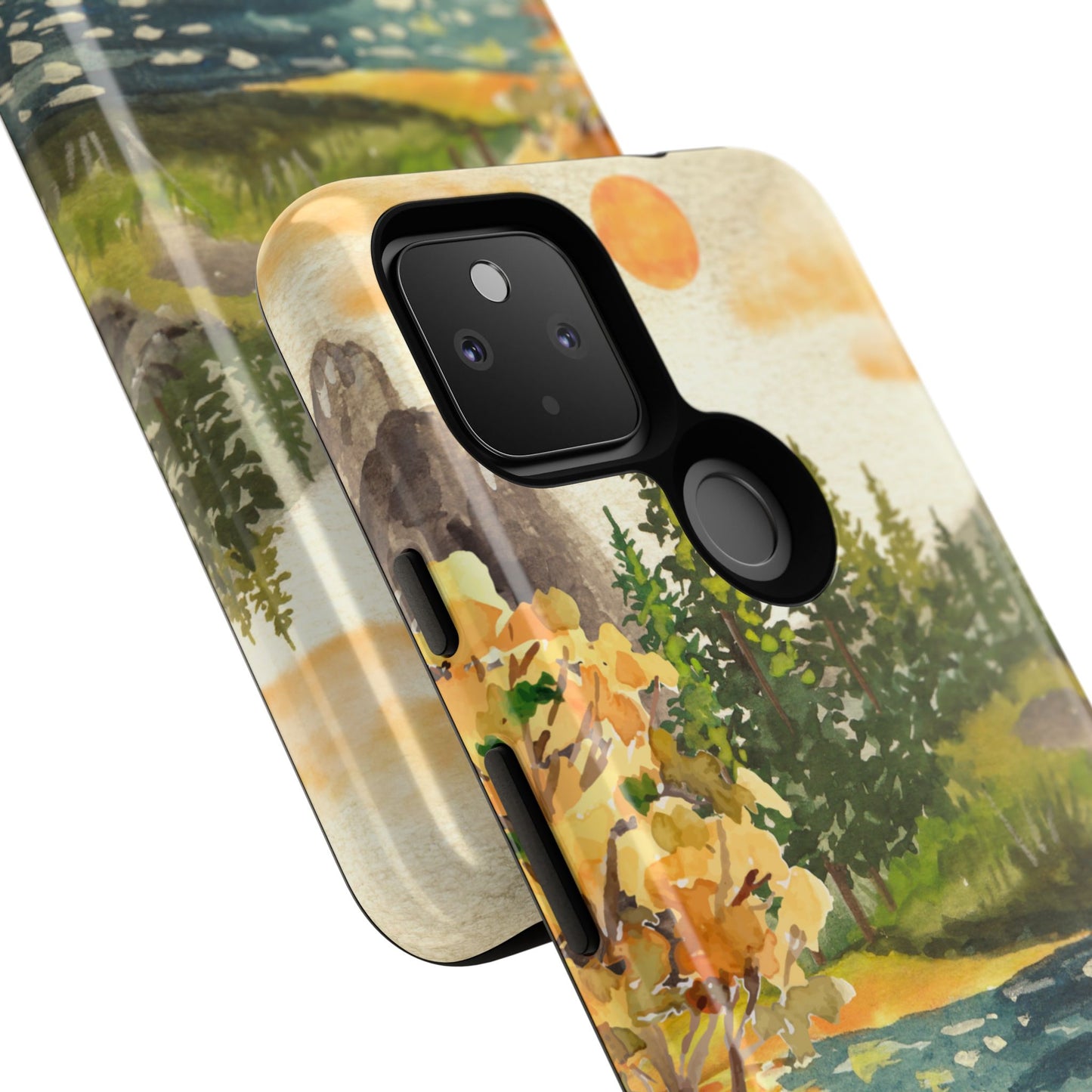 Artistic Phone Case with Ducks and Nature Scene