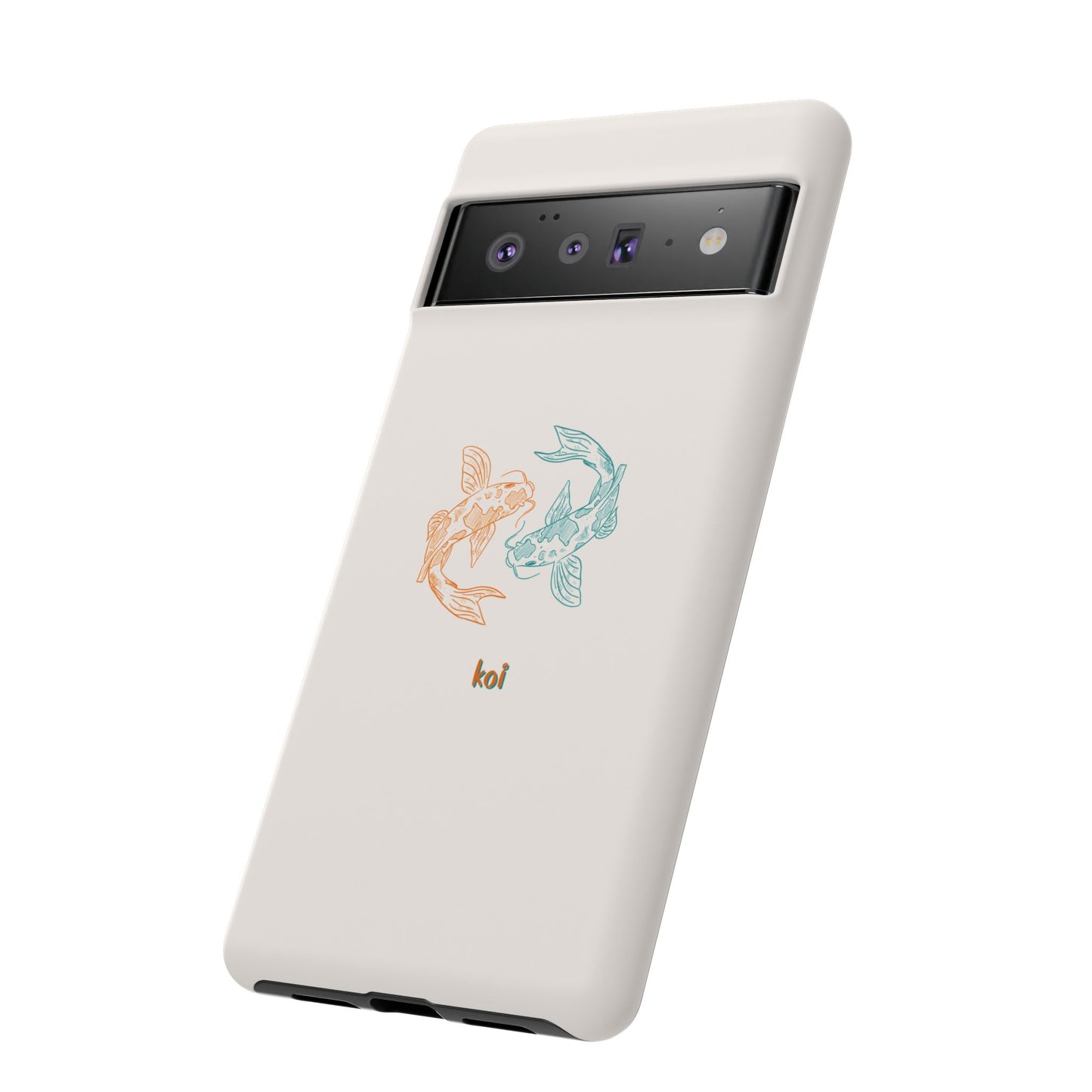 Koi Fish Tough Phone Case - Stylish & Durable Design for Aqua Lovers