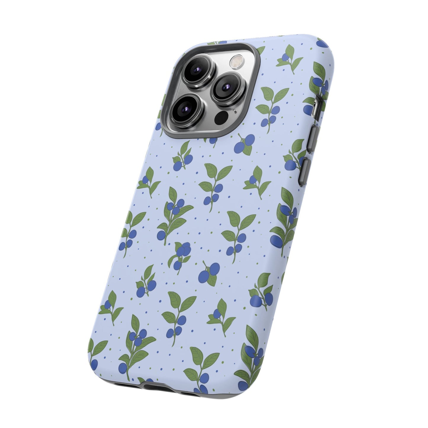 Floral Tough Phone Case - Blueberry Blossom Design