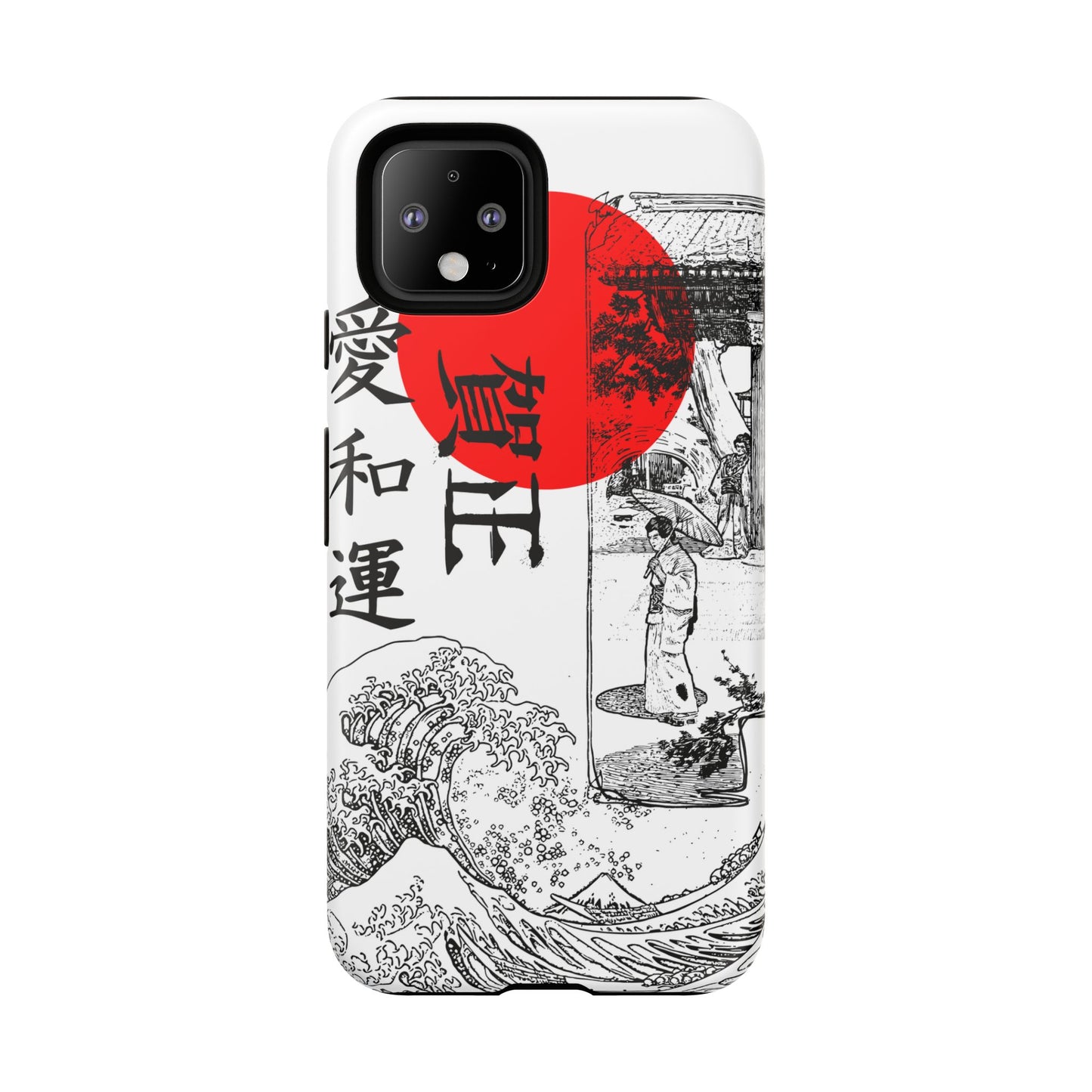 Japanese Zen Art Phone Case - Tough Cases with Wave Design