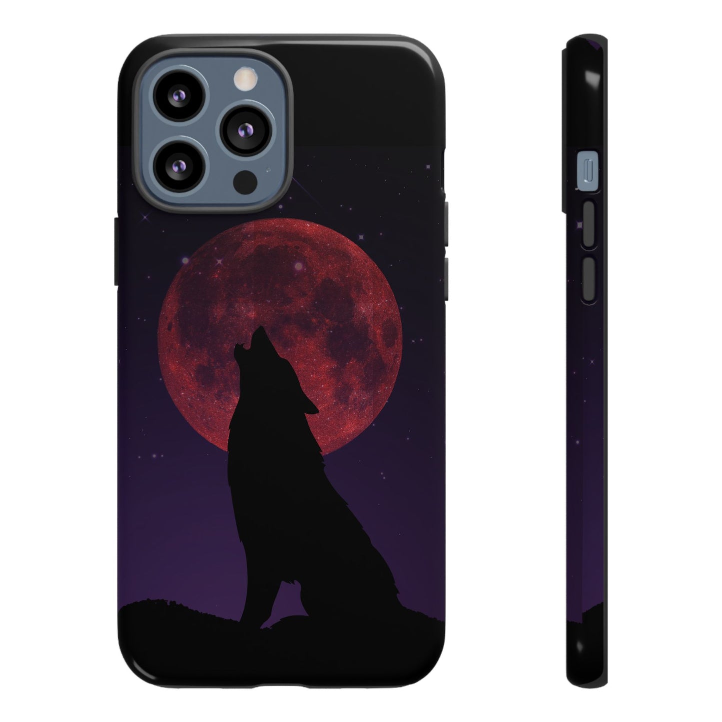 Wolf Howling at Blood Moon Phone Case - Tough & Stylish Protector