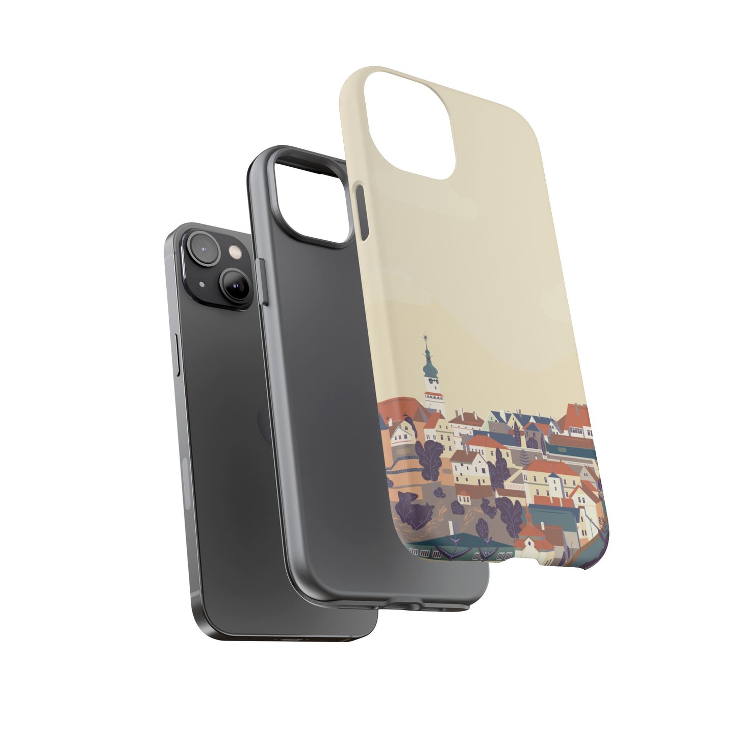 Artistic Phone Case - Charming Village Design