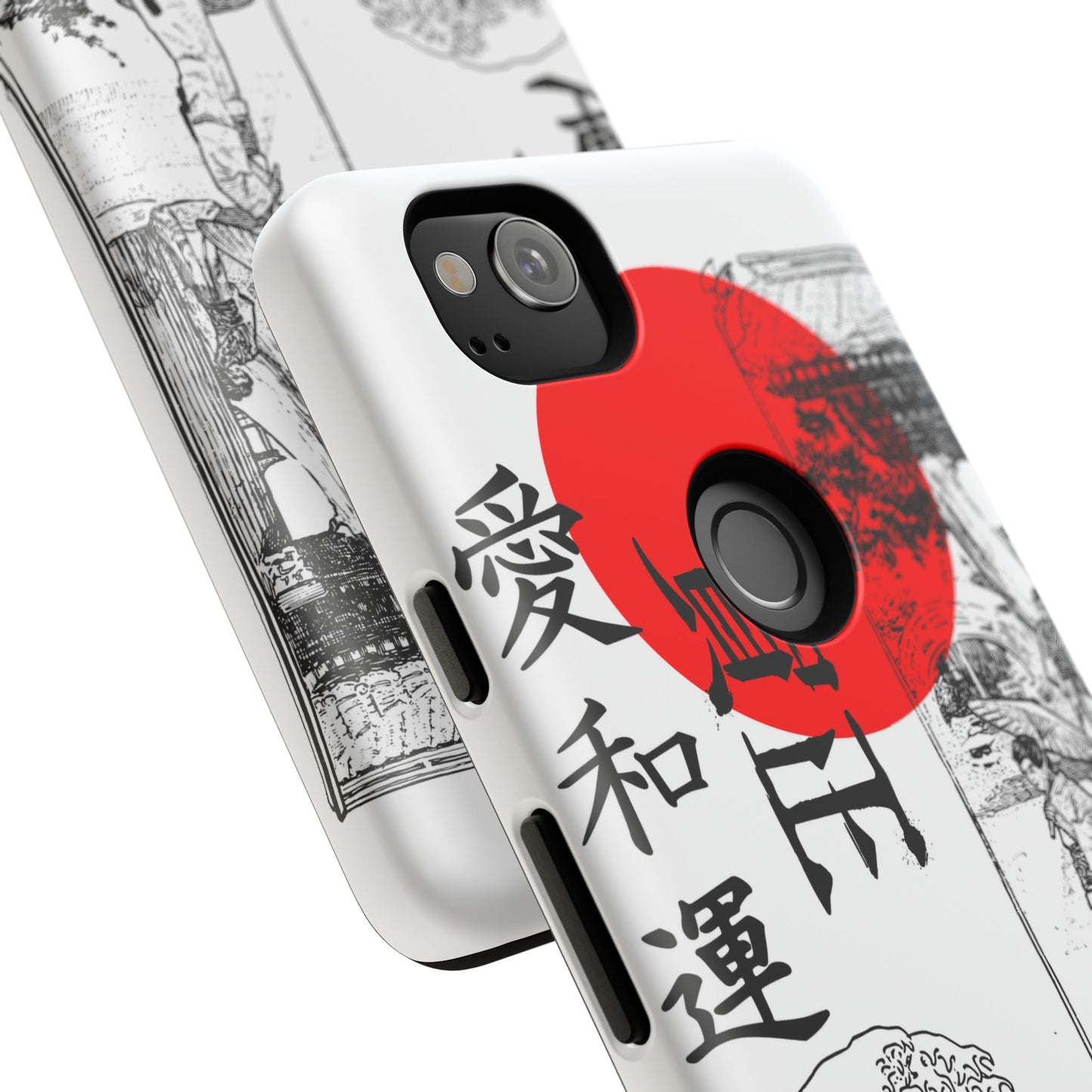 Japanese Zen Art Phone Case - Tough Cases with Wave Design