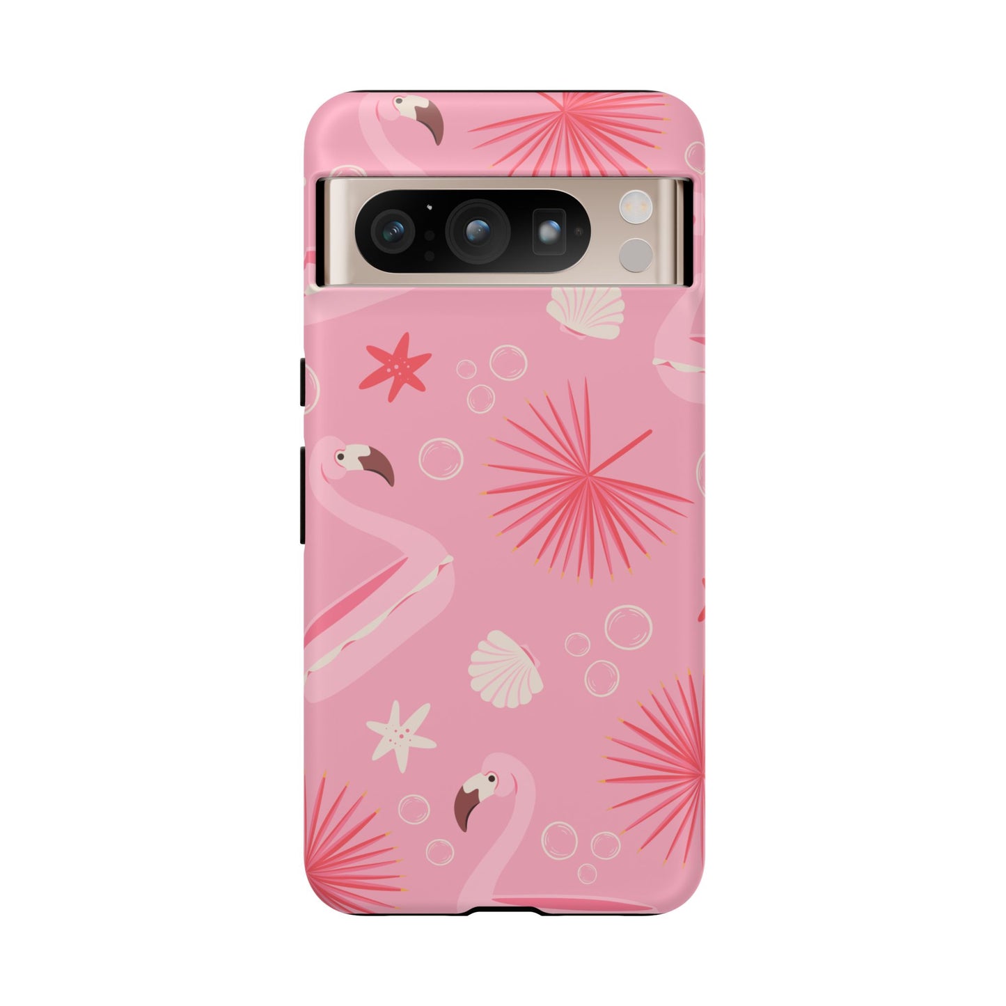 Tough Cases: Tropical Flamingo Phone Case for Summer Vibes