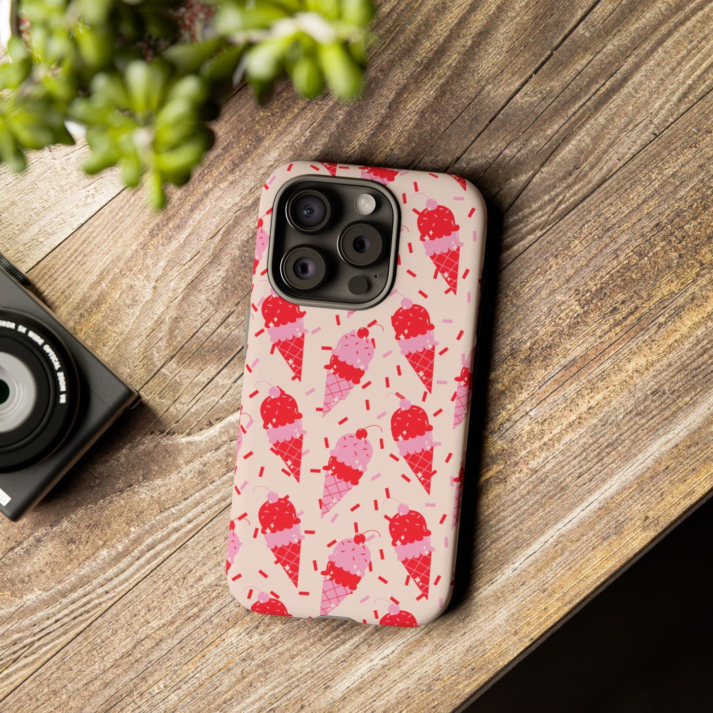 Ice Cream Phone Case - Cute Tough Cases for Ice Cream Lovers, Fun Summer Accessory, Birthday Gift, Colorful iPhone Cover