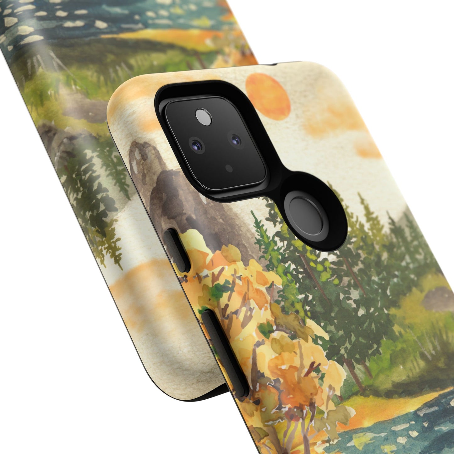 Artistic Phone Case with Ducks and Nature Scene