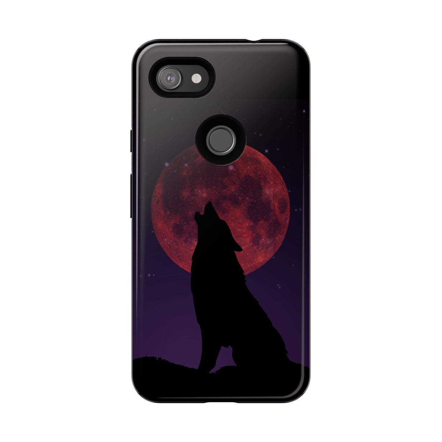 Wolf Howling at Blood Moon Phone Case - Tough & Stylish Protector