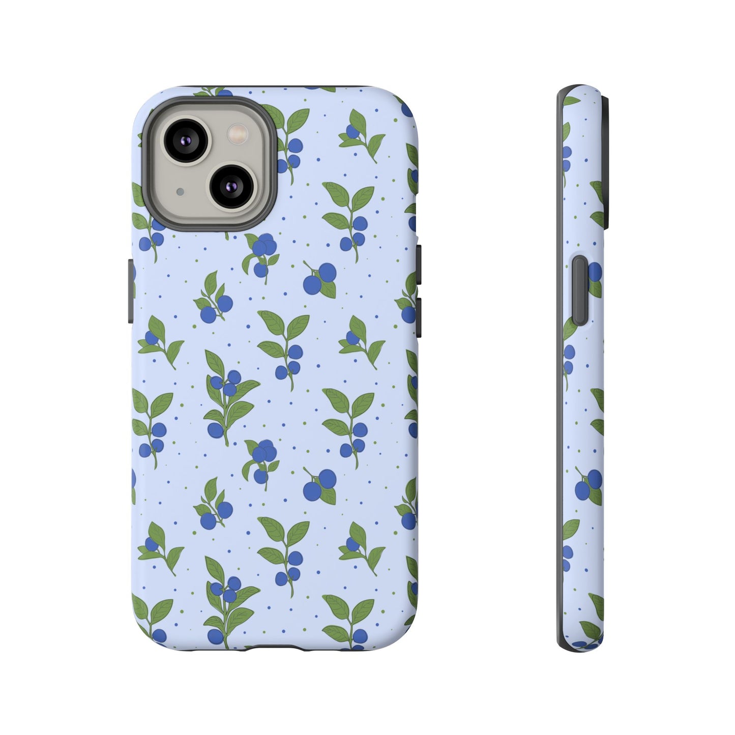 Floral Tough Phone Case - Blueberry Blossom Design