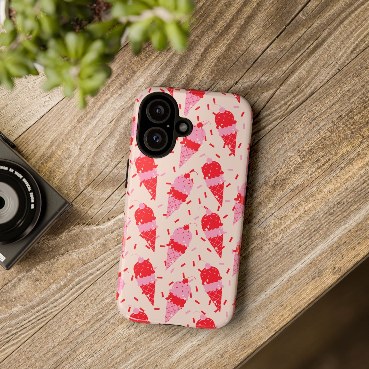 Ice Cream Phone Case - Cute Tough Cases for Ice Cream Lovers, Fun Summer Accessory, Birthday Gift, Colorful iPhone Cover
