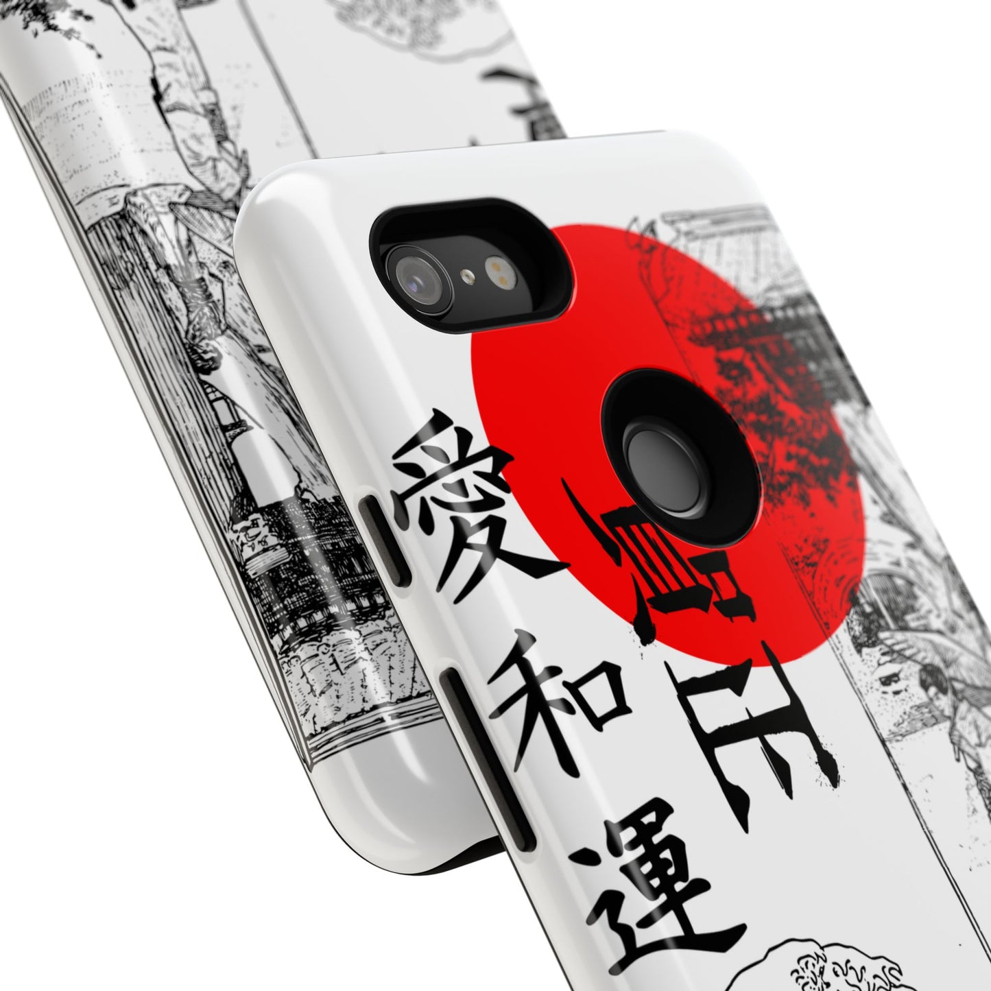 Japanese Zen Art Phone Case - Tough Cases with Wave Design