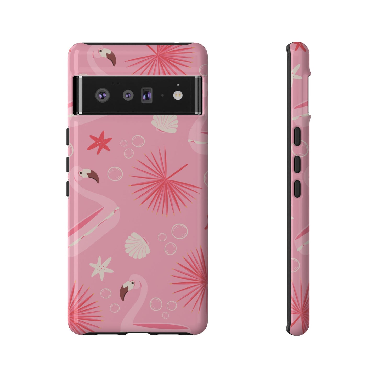 Tough Cases: Tropical Flamingo Phone Case for Summer Vibes