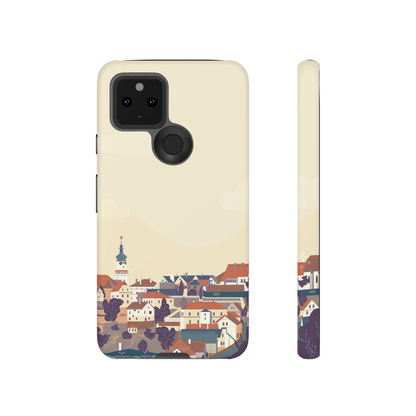 Artistic Phone Case - Charming Village Design
