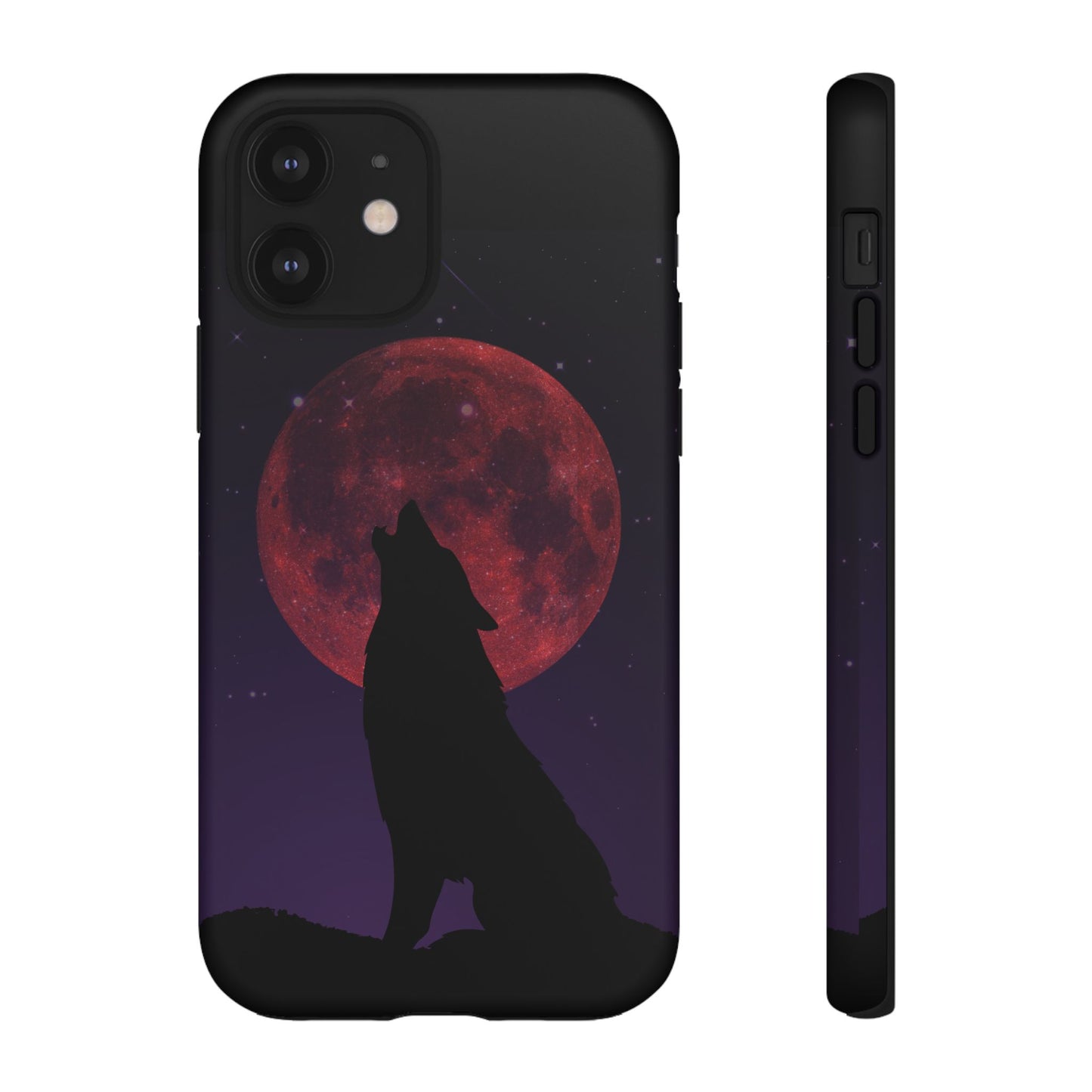 Wolf Howling at Blood Moon Phone Case - Tough & Stylish Protector