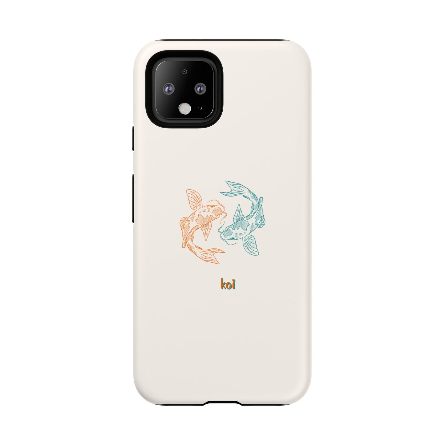 Koi Fish Tough Phone Case - Stylish & Durable Design for Aqua Lovers