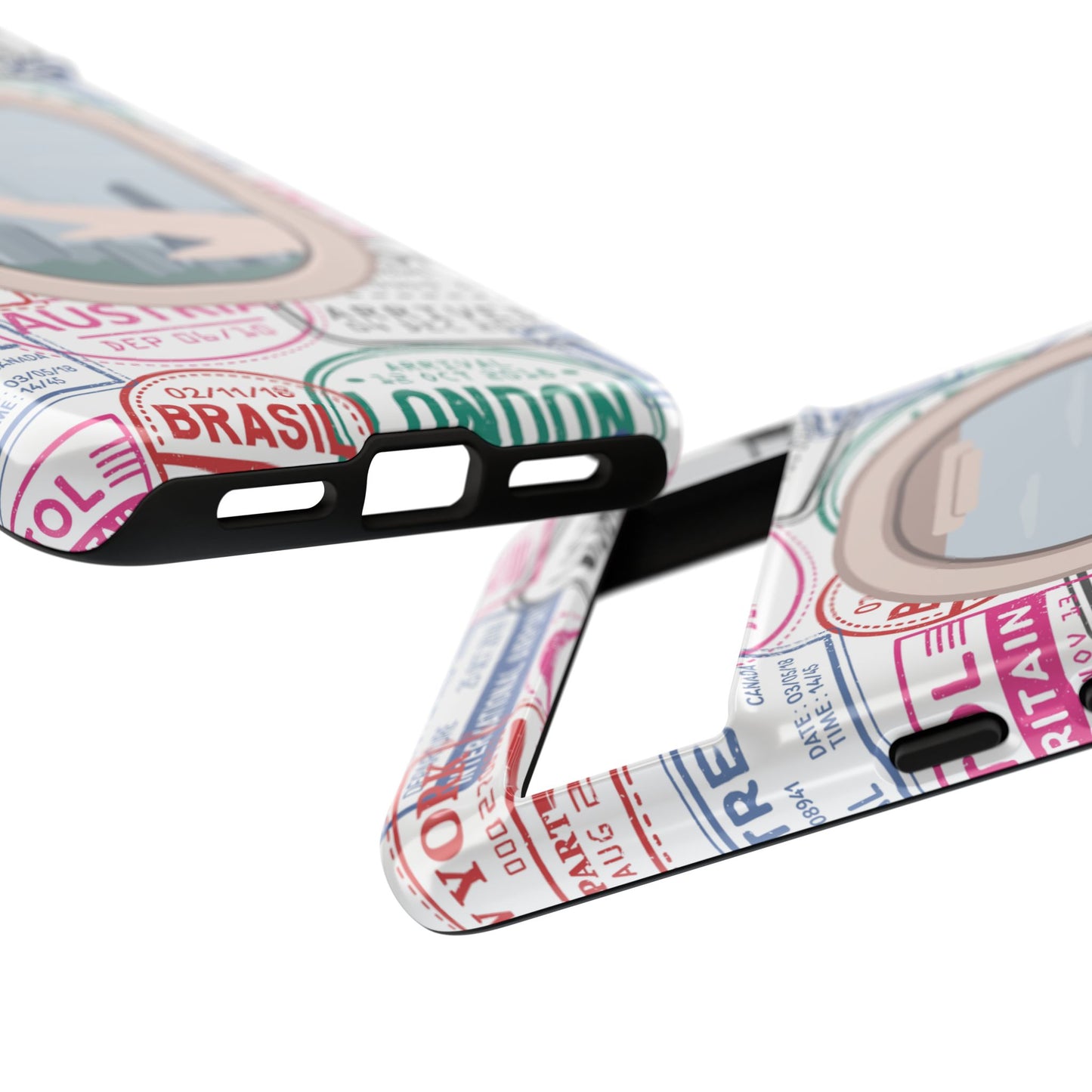Travel-Themed Phone Case with Airplane Design
