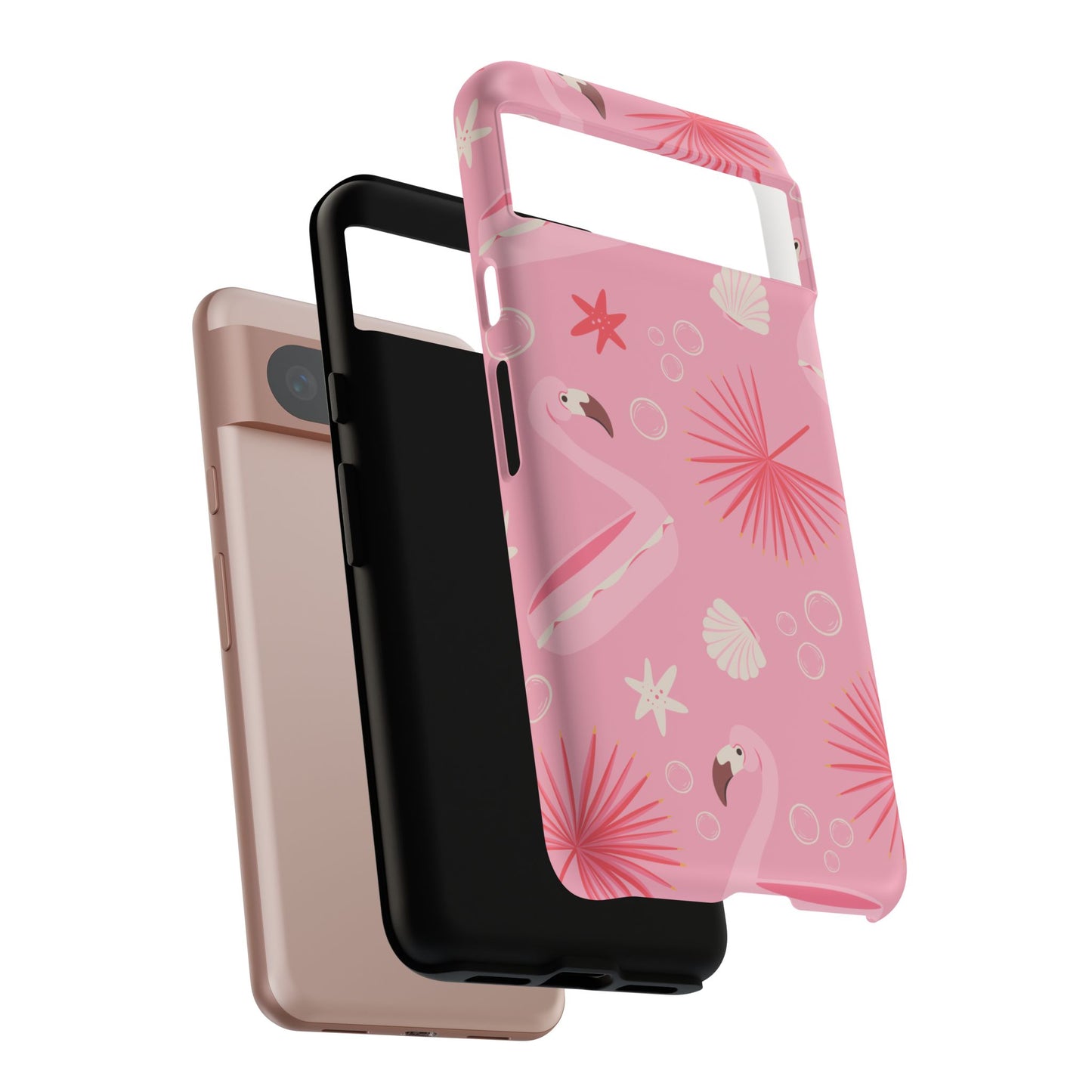 Tough Cases: Tropical Flamingo Phone Case for Summer Vibes