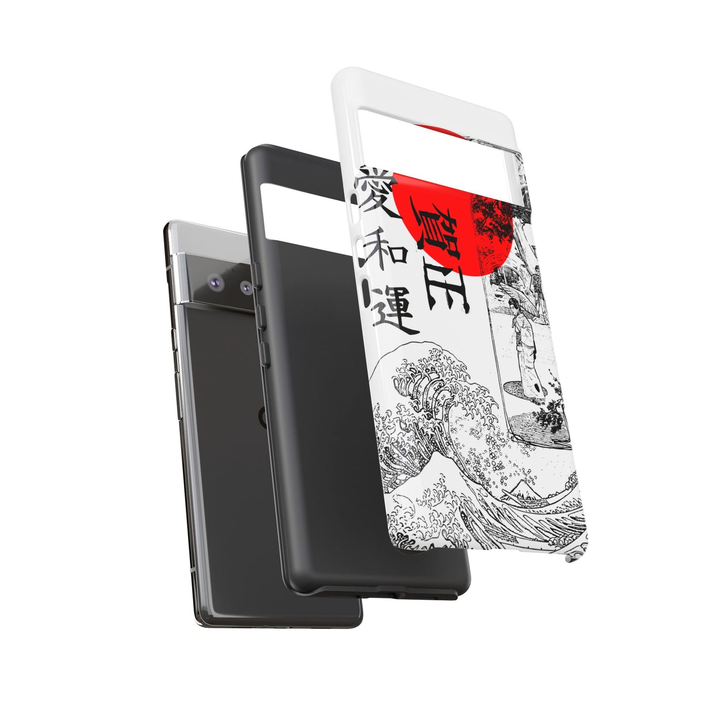 Japanese Zen Art Phone Case - Tough Cases with Wave Design