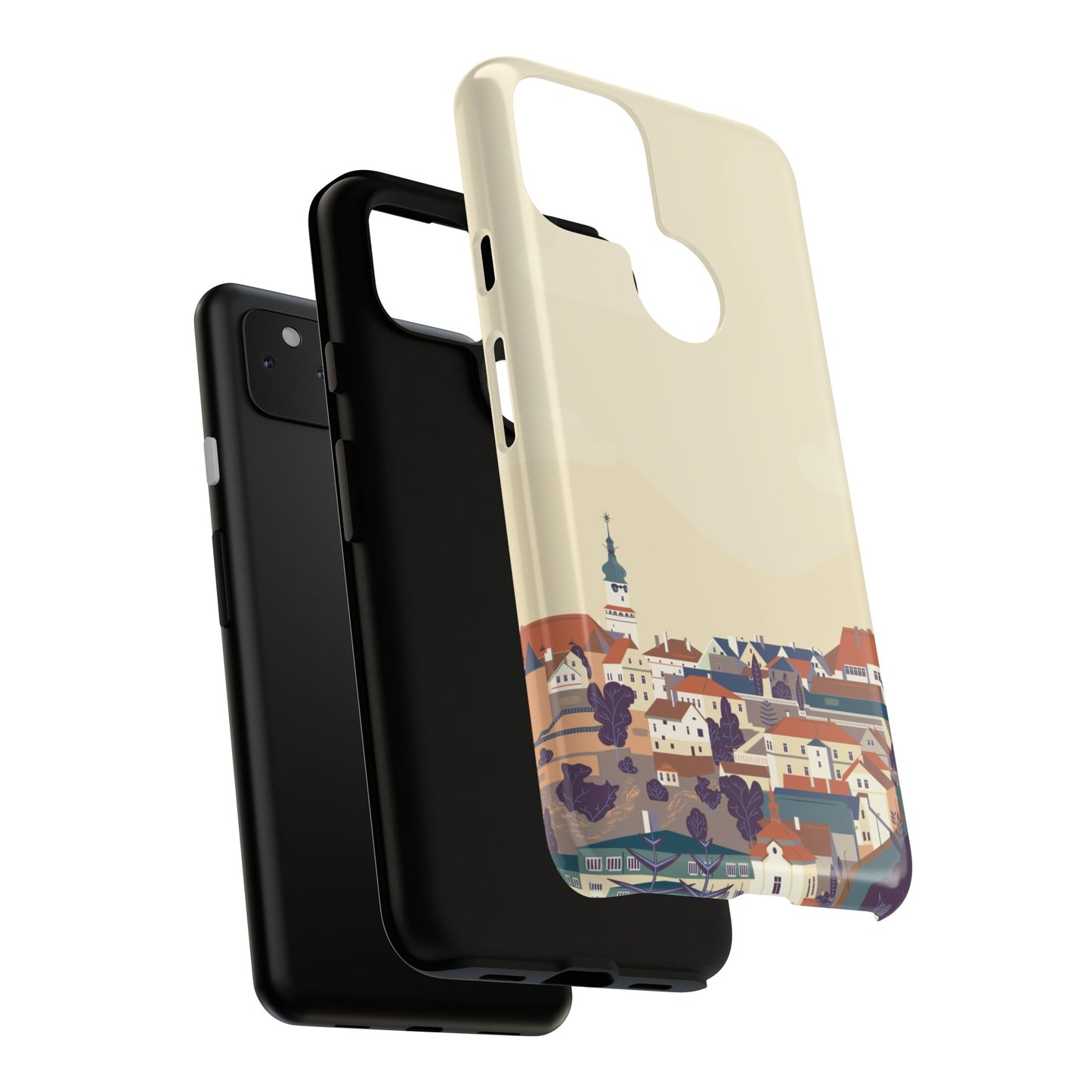 Artistic Phone Case - Charming Village Design
