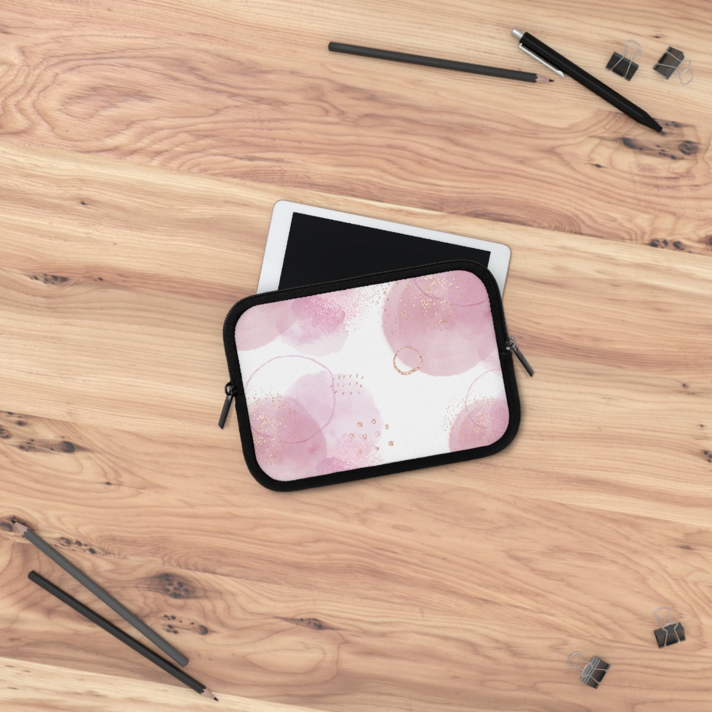 Chic Floral Laptop Sleeve, Tech Accessory, Waterproof Case, Gift for Her, Modern Design, Laptop Bag, Computer Sleeve