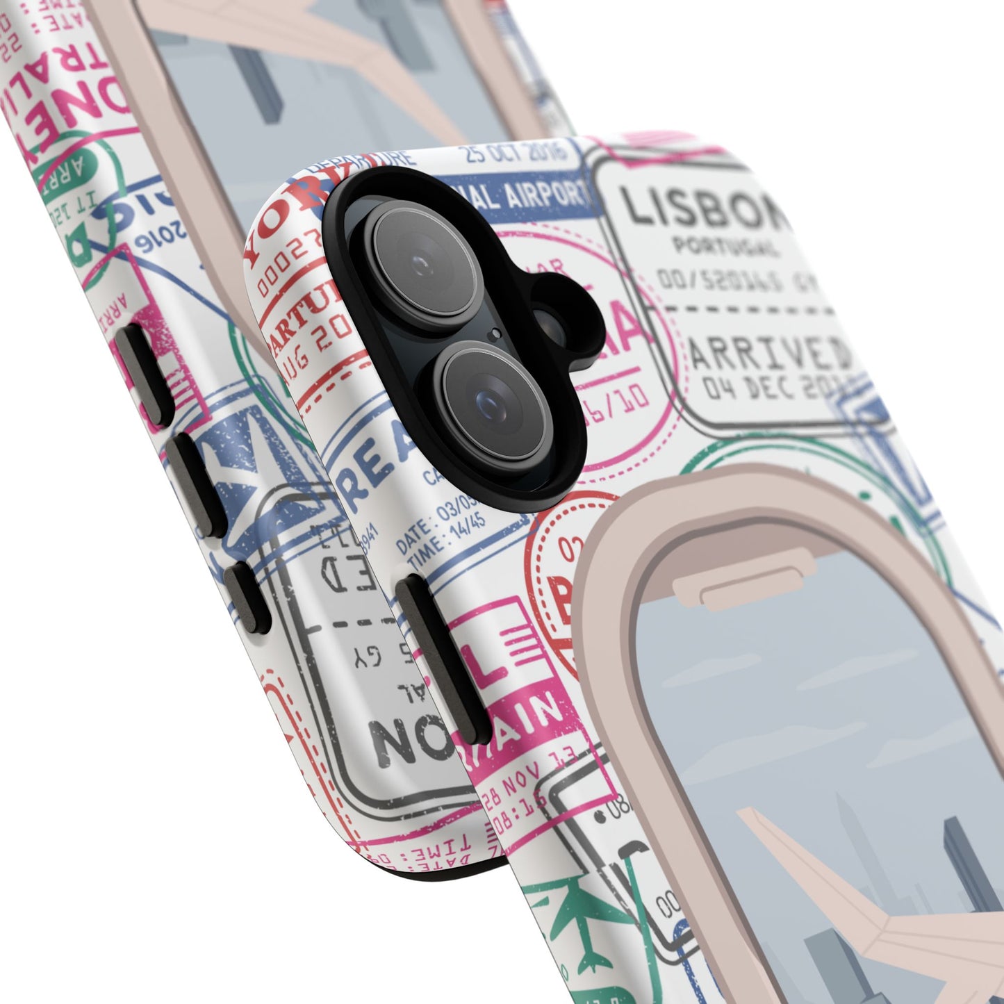 Travel-Themed Phone Case with Airplane Design
