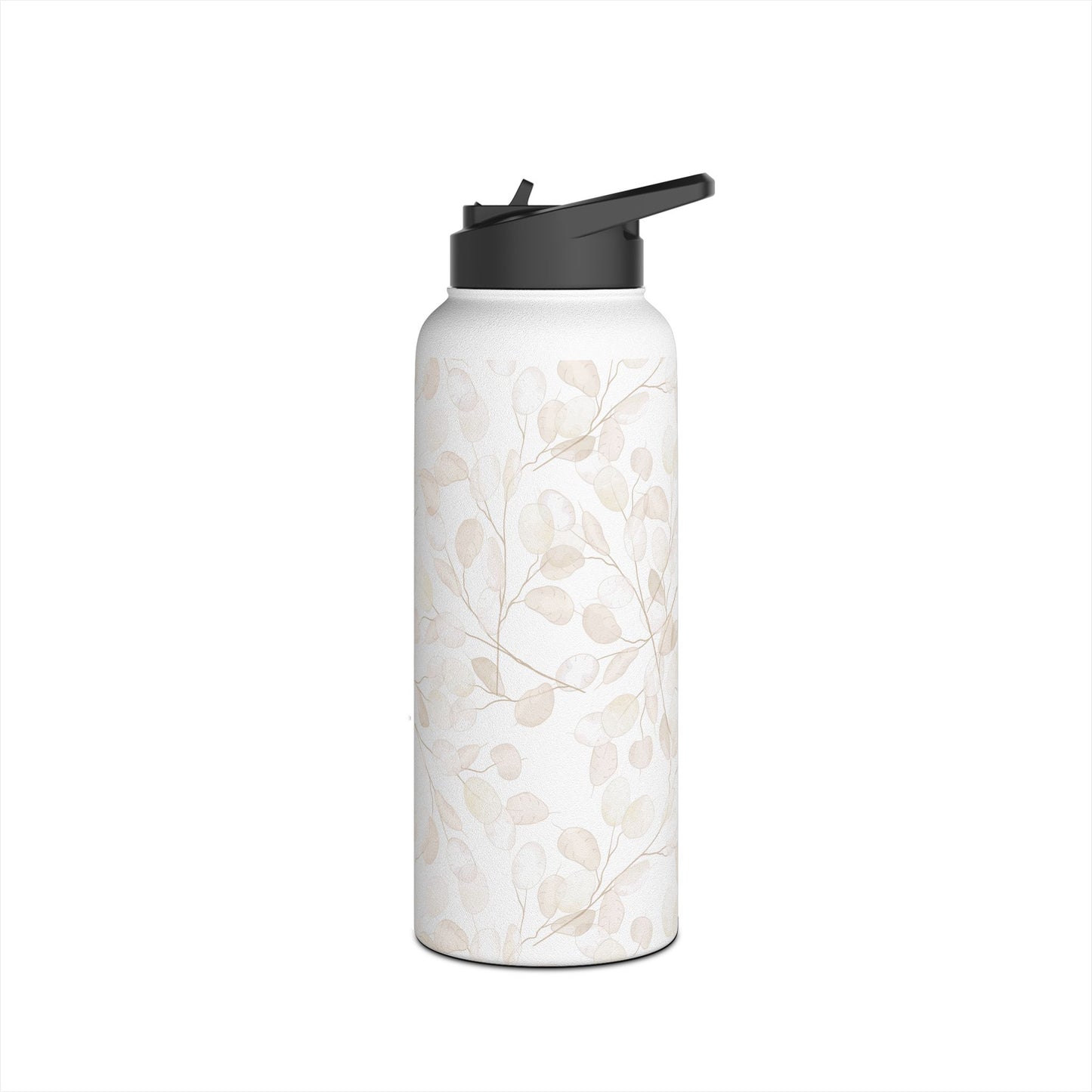 Elegant Floral Stainless Steel Water Bottle - Eco-Friendly Travel Flask