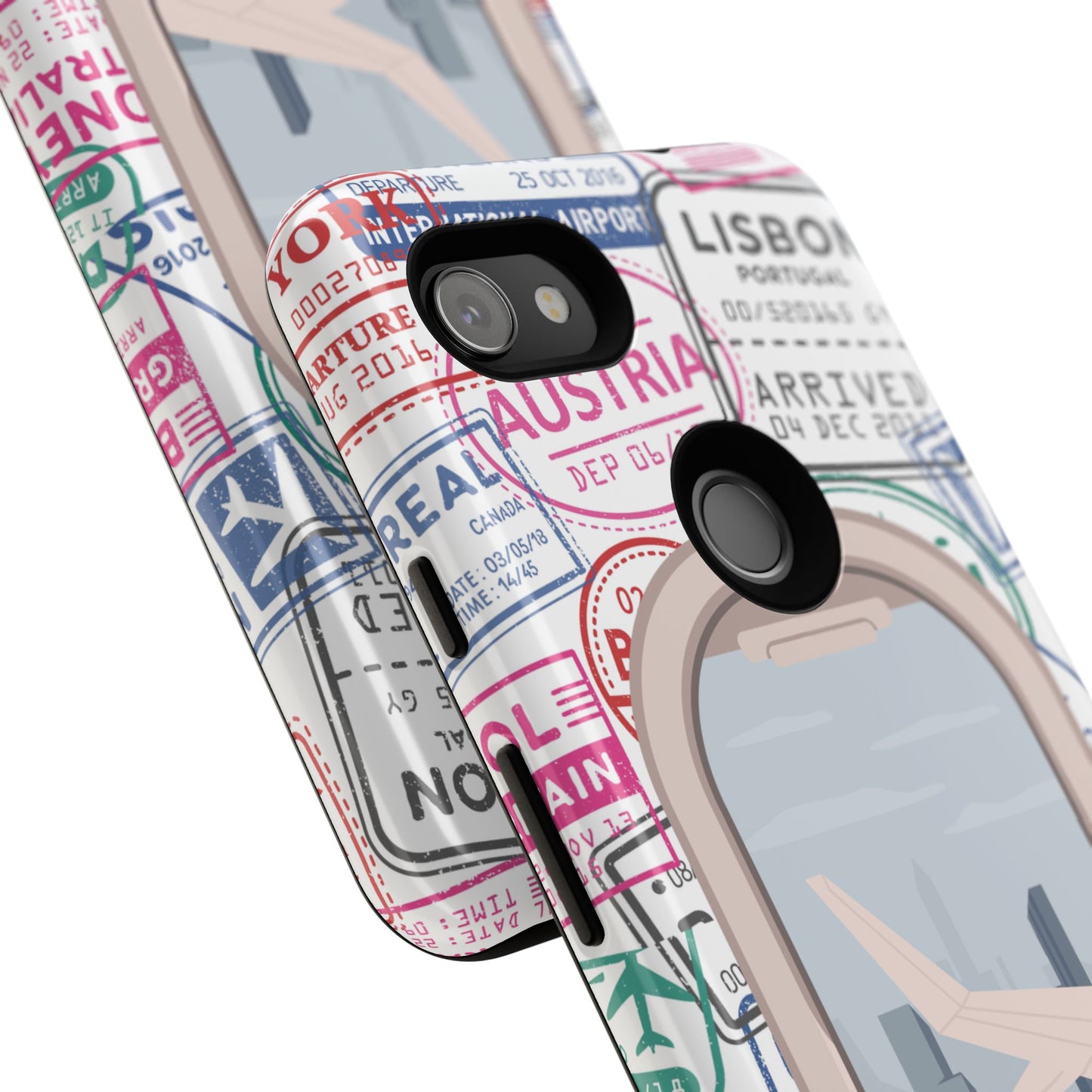 Travel-Themed Phone Case with Airplane Design