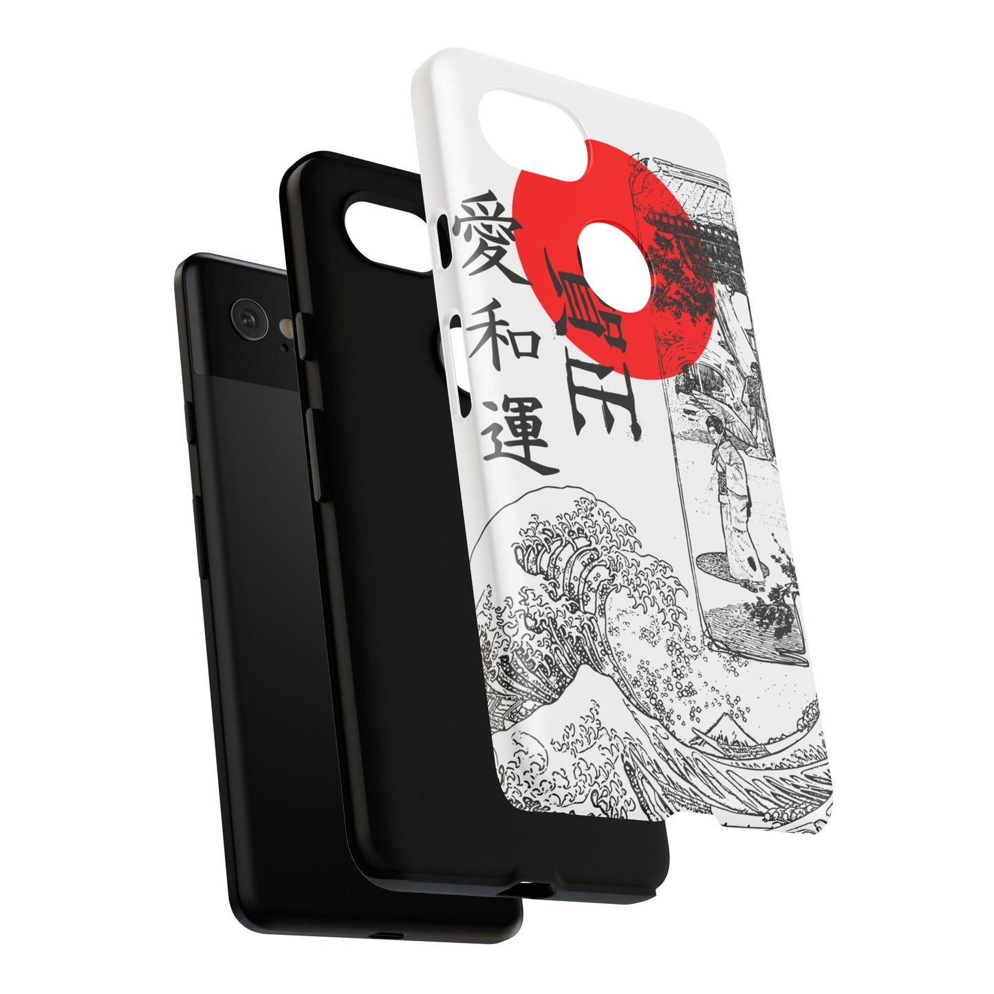 Japanese Zen Art Phone Case - Tough Cases with Wave Design
