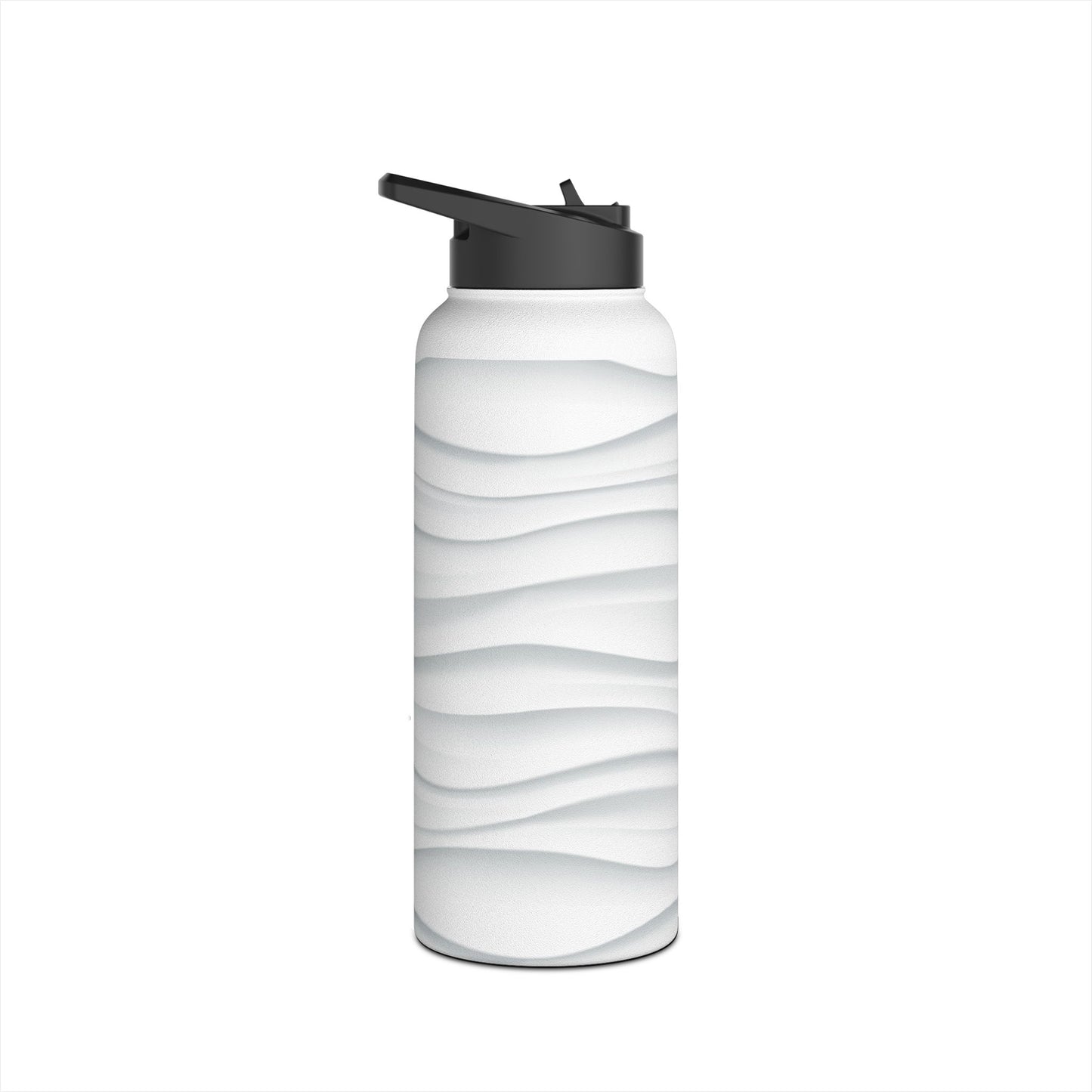 Stylish Stainless Steel Water Bottle - Wave Design