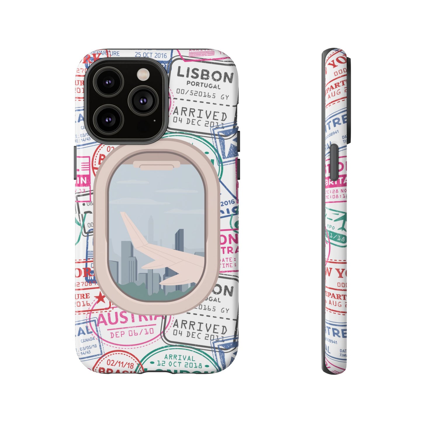 Travel-Themed Phone Case with Airplane Design