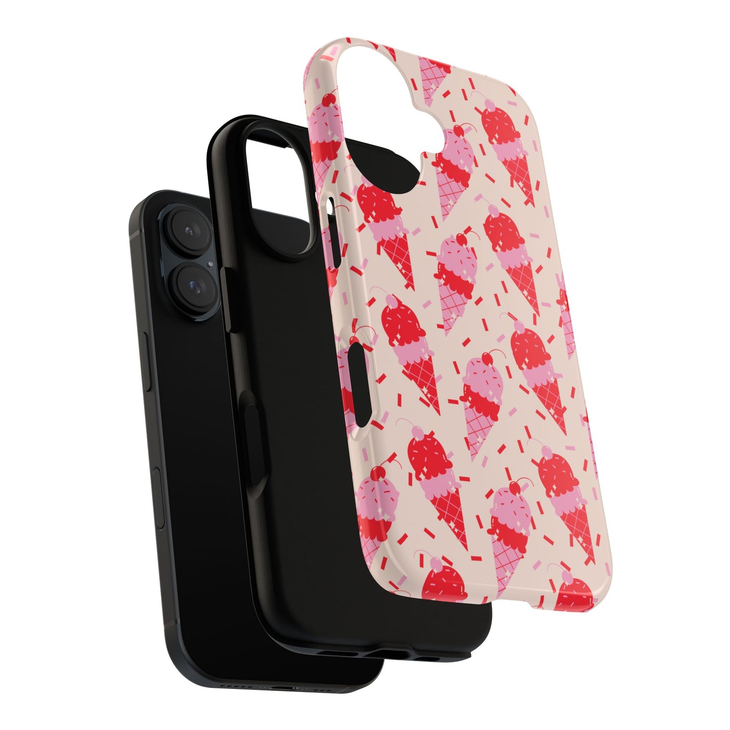 Ice Cream Phone Case - Cute Tough Cases for Ice Cream Lovers, Fun Summer Accessory, Birthday Gift, Colorful iPhone Cover