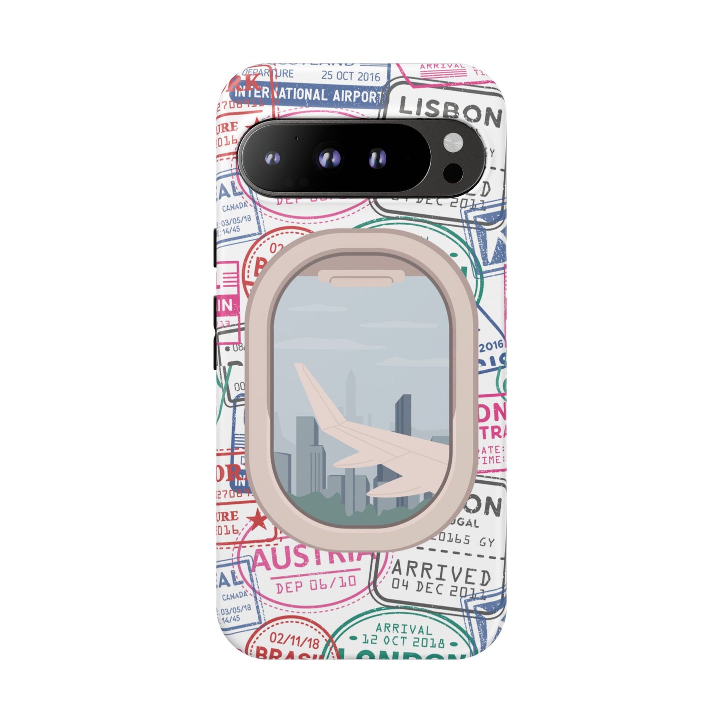 Travel-Themed Phone Case with Airplane Design