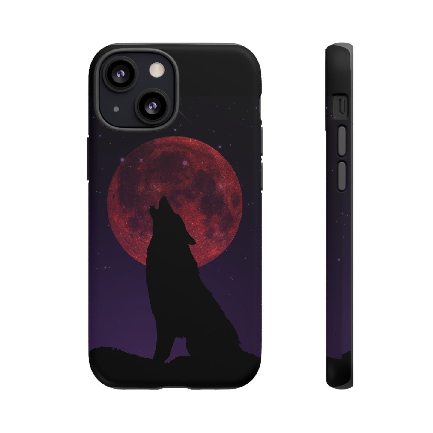 Wolf Howling at Blood Moon Phone Case - Tough & Stylish Protector