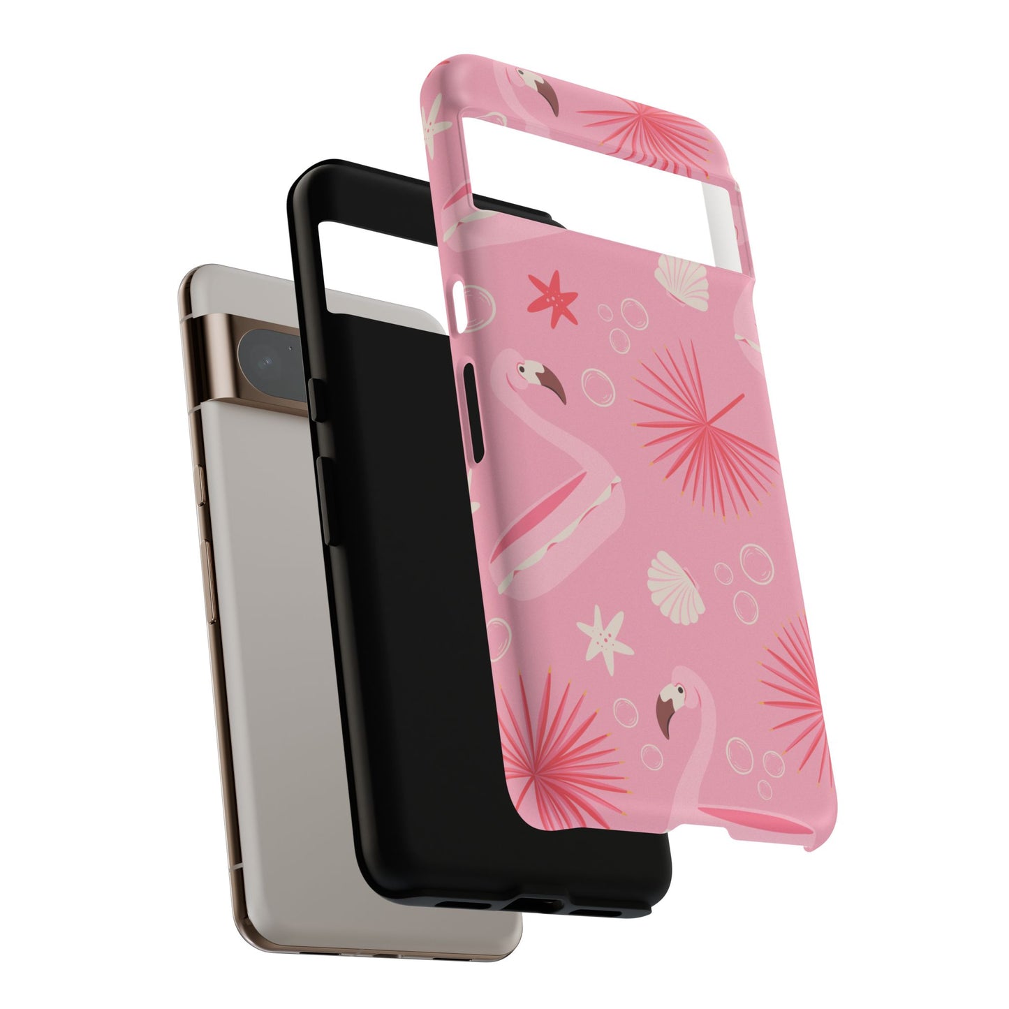 Tough Cases: Tropical Flamingo Phone Case for Summer Vibes