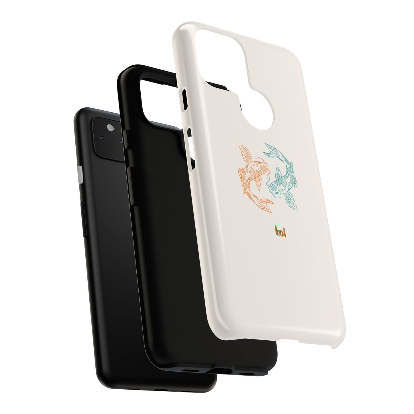 Koi Fish Tough Phone Case - Stylish & Durable Design for Aqua Lovers