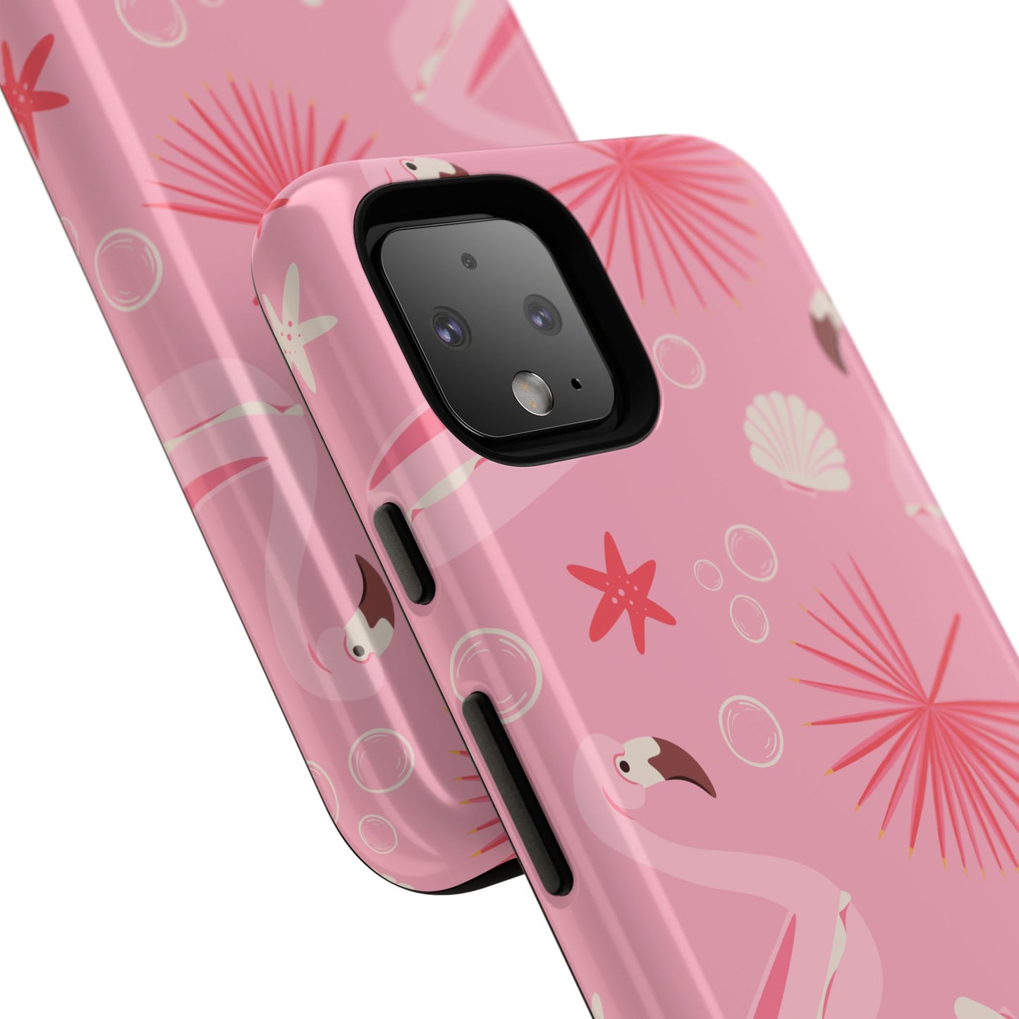 Tough Cases: Tropical Flamingo Phone Case for Summer Vibes