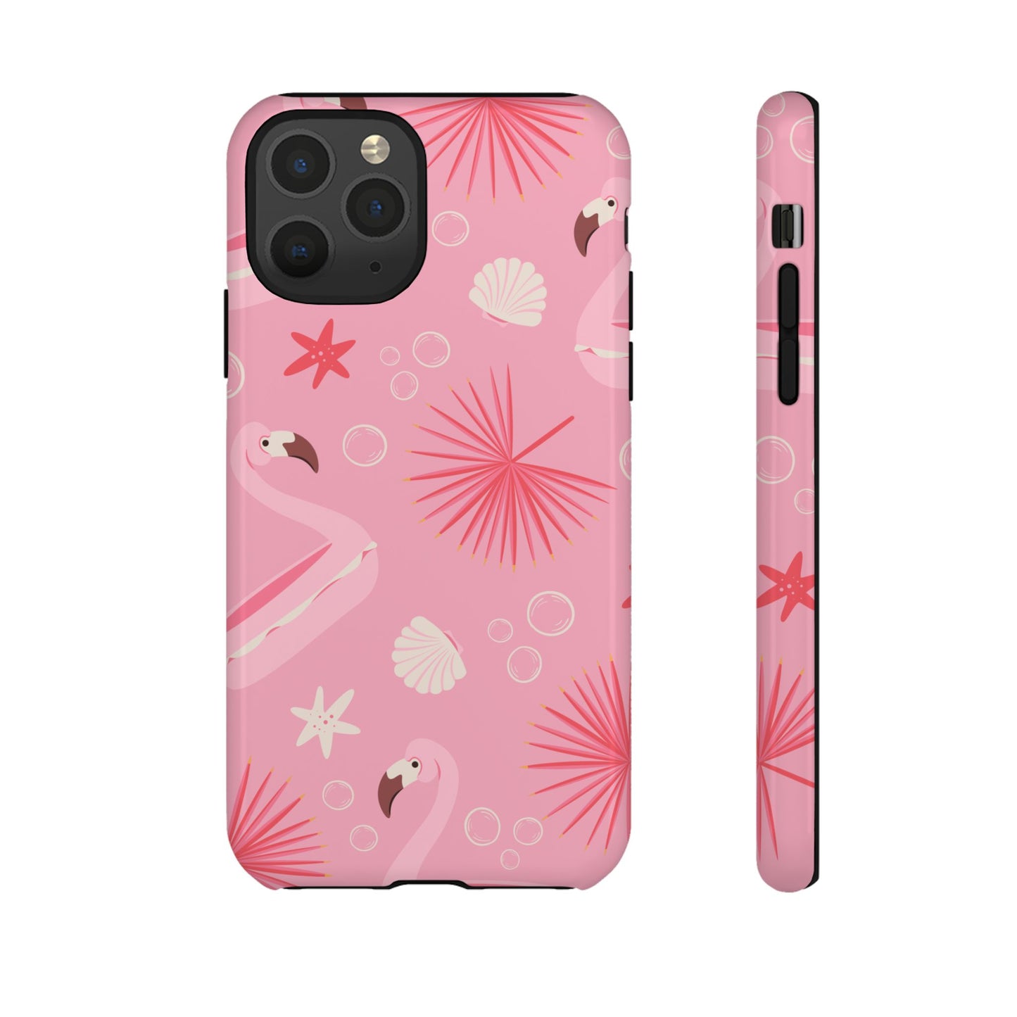 Tough Cases: Tropical Flamingo Phone Case for Summer Vibes