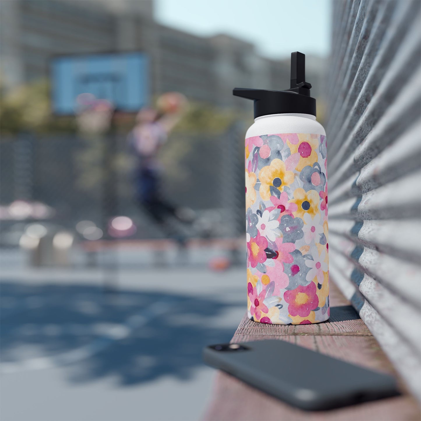 Floral Stainless Steel Water Bottle - Reusable Beverage Container for Eco-Friendly Hydration