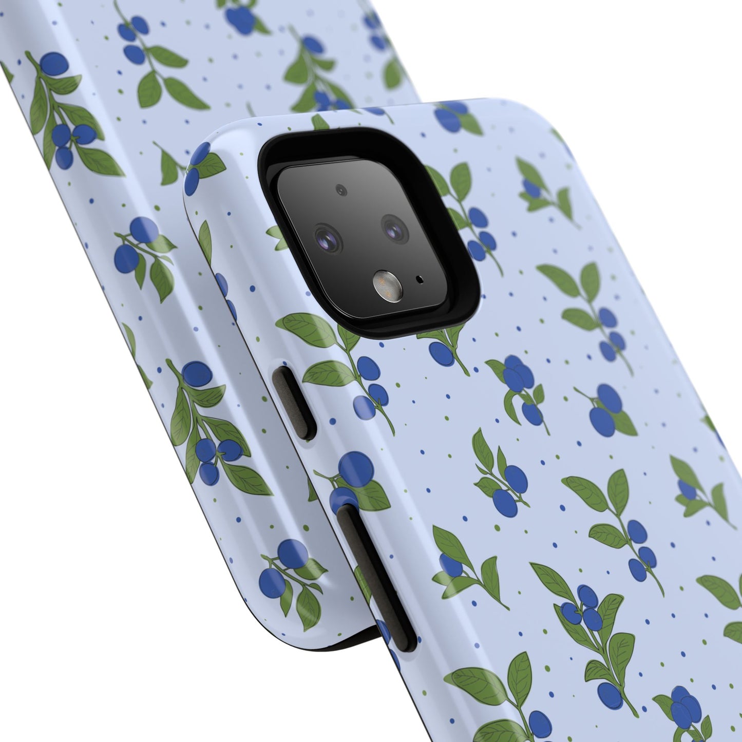 Floral Tough Phone Case - Blueberry Blossom Design