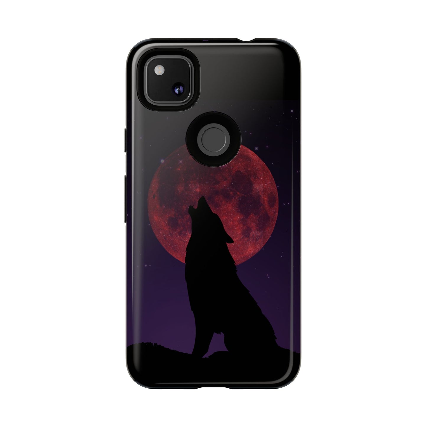 Wolf Howling at Blood Moon Phone Case - Tough & Stylish Protector