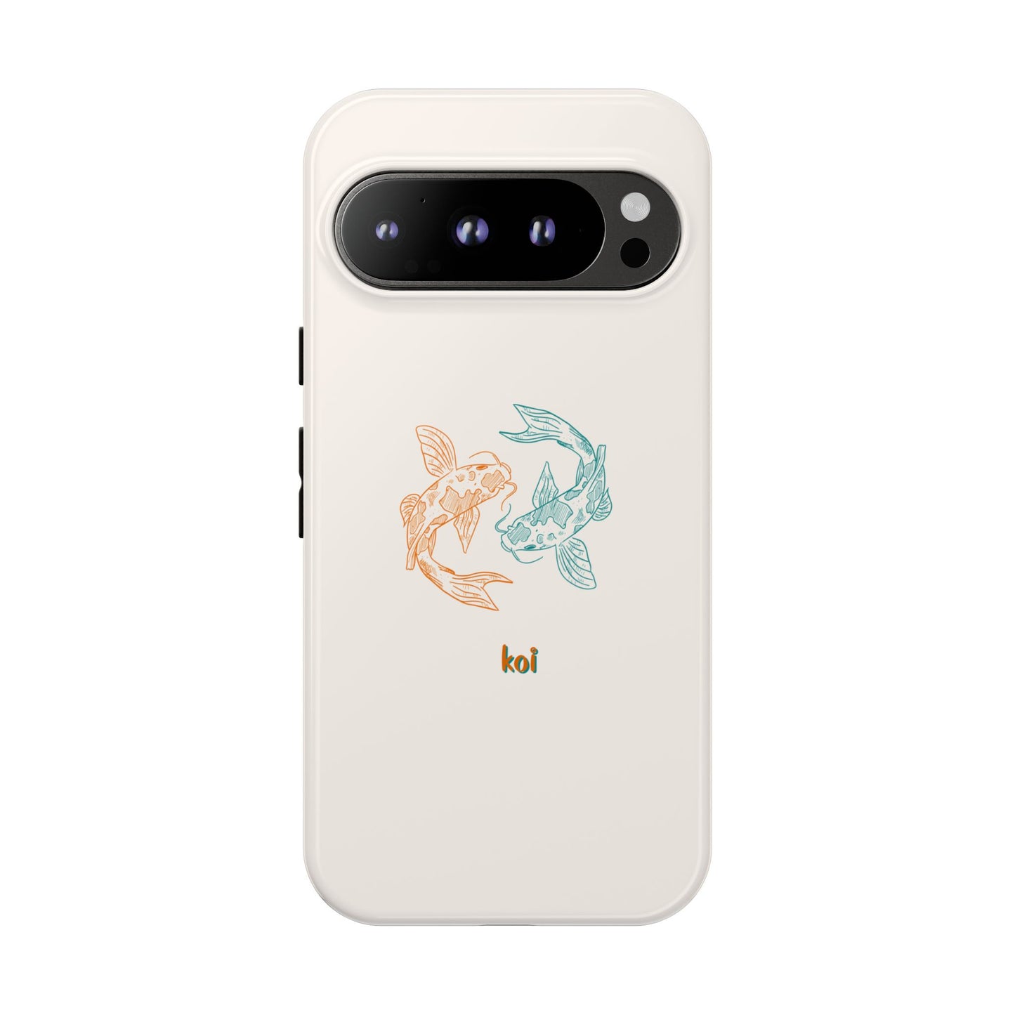 Koi Fish Tough Phone Case - Stylish & Durable Design for Aqua Lovers