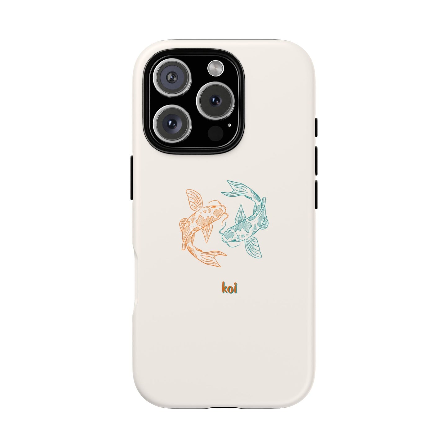 Koi Fish Tough Phone Case - Stylish & Durable Design for Aqua Lovers