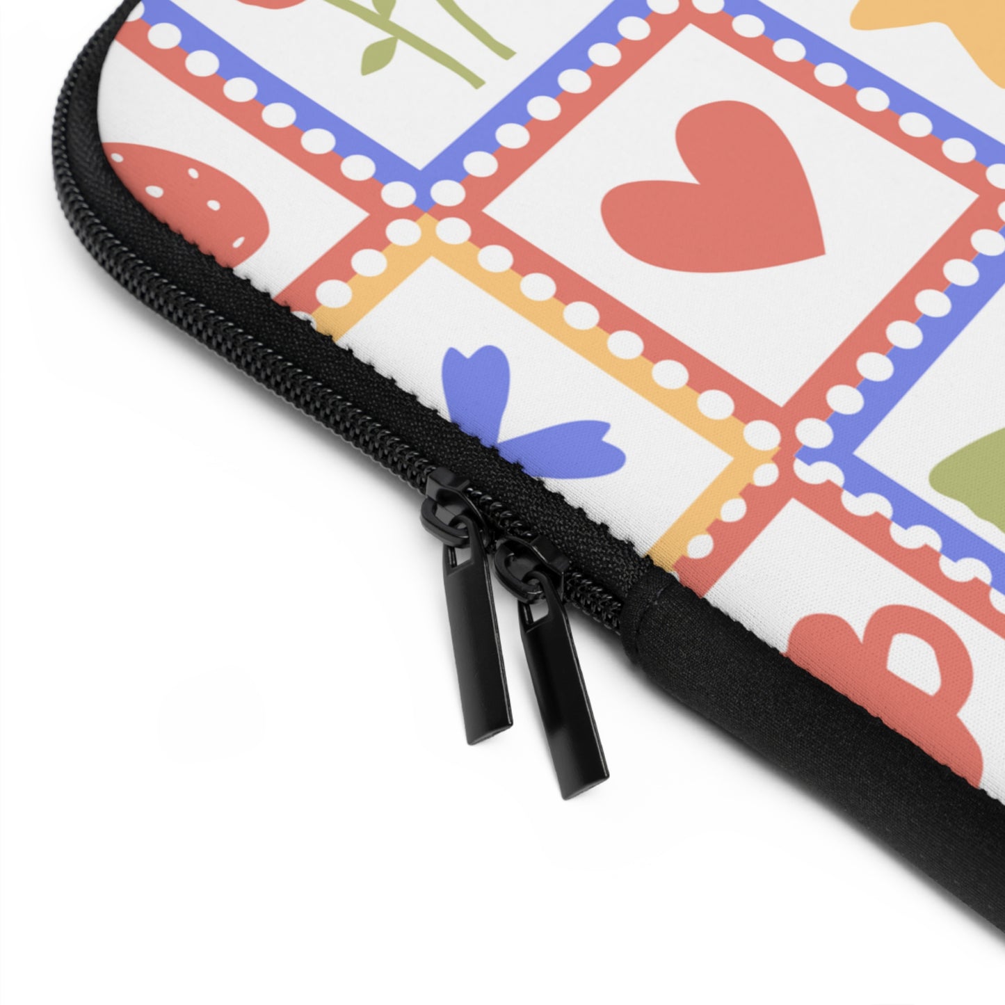 Whimsical Floral Laptop Sleeve - Colorful and Fun Design for Students and Professionals